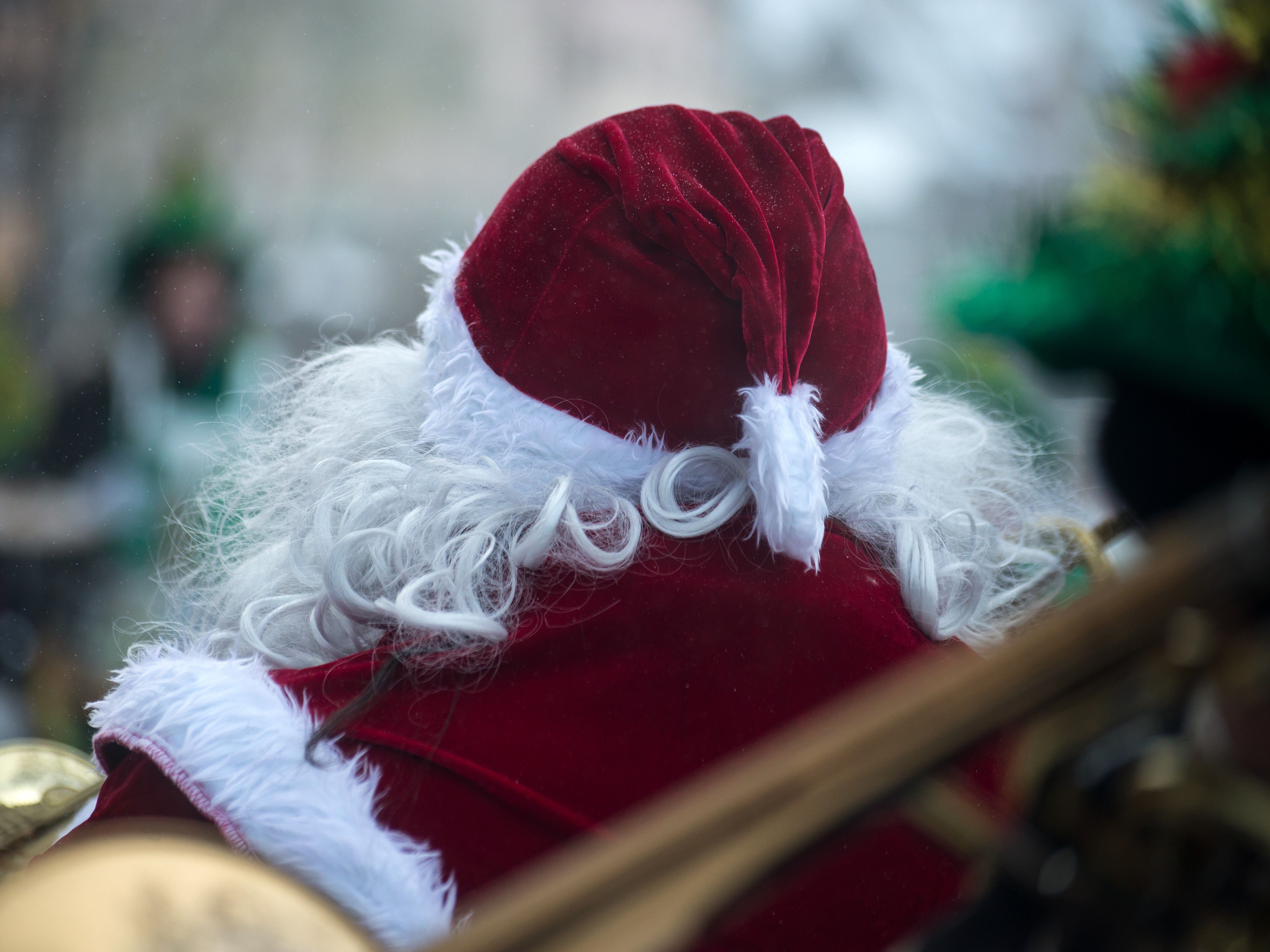Santa in a holiday parade