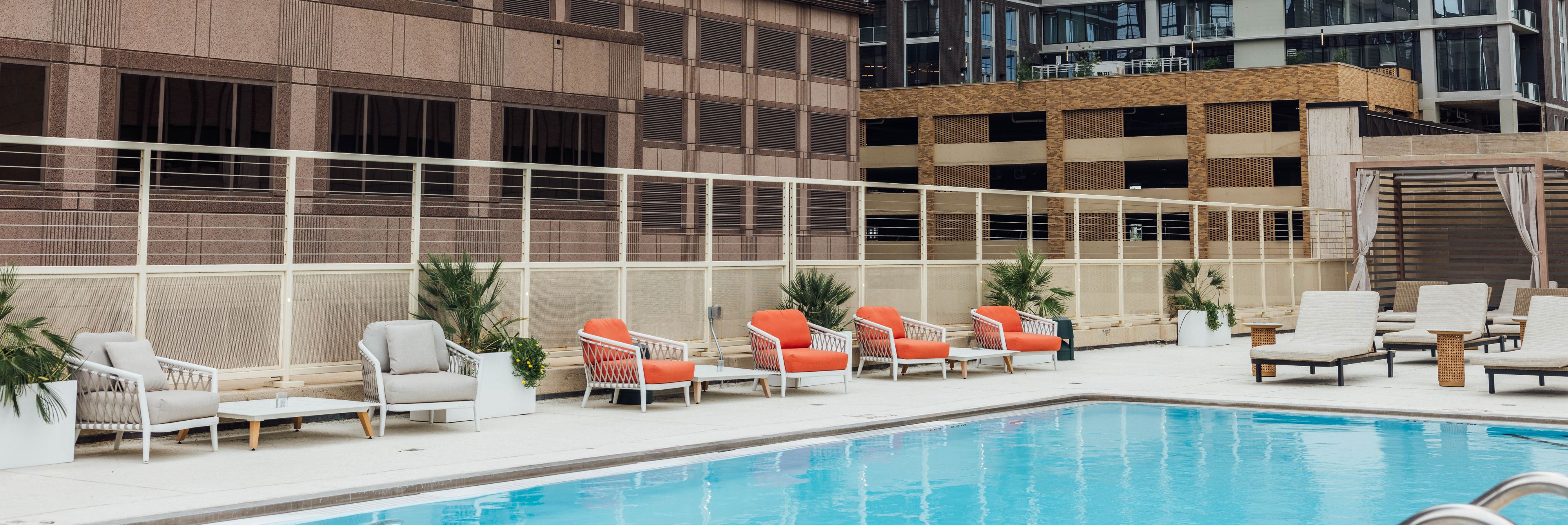 rooftop pool with cabanas at InterContinental San Antonio Riverwalk