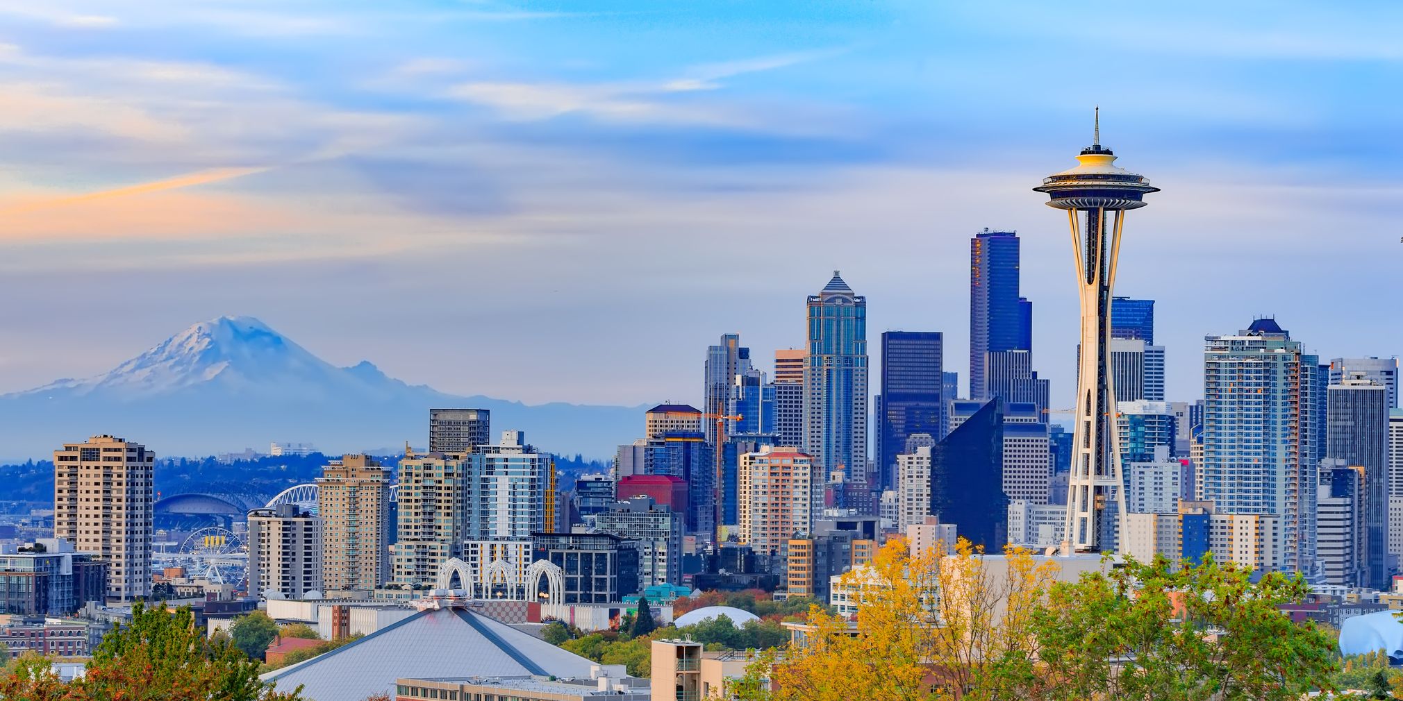 Space Needle building in Seattle
