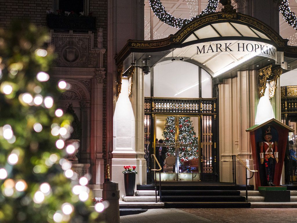 IC Mark Hopkins Christmas Exterior at Night