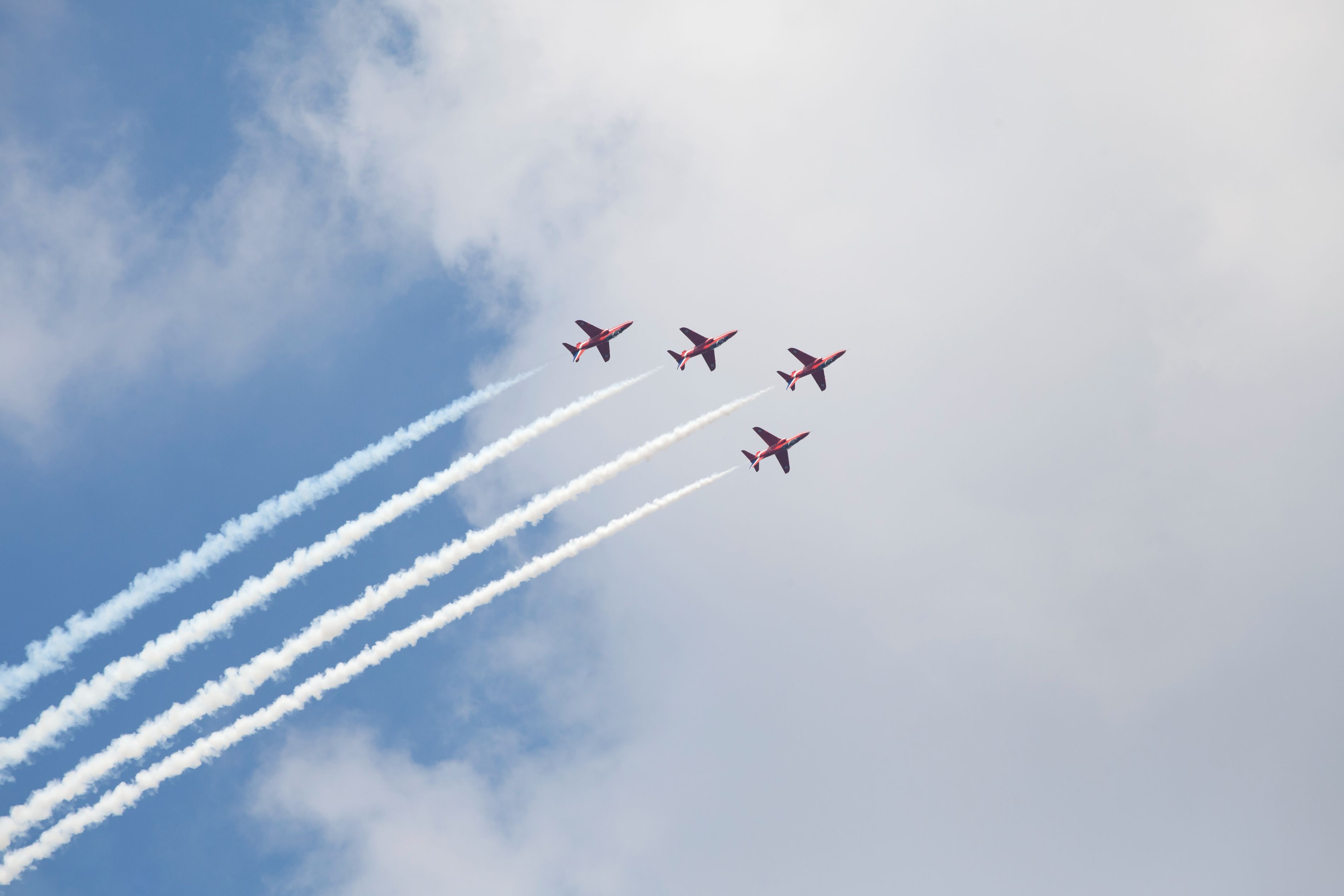 Aerial fleet in the sky.