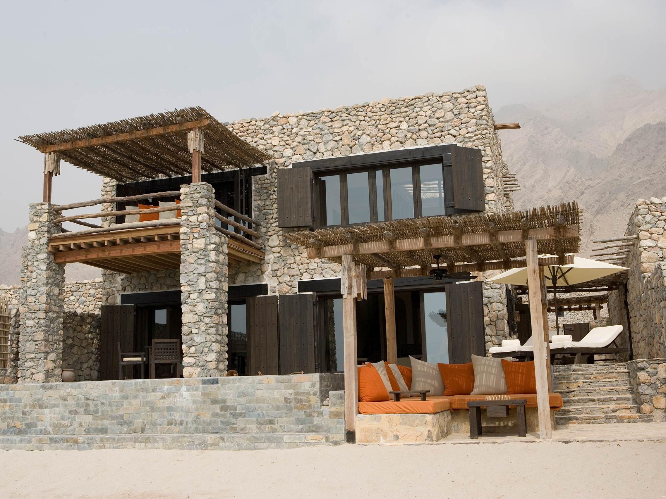 Lovely panoramic views from the balcony of this stone duplex