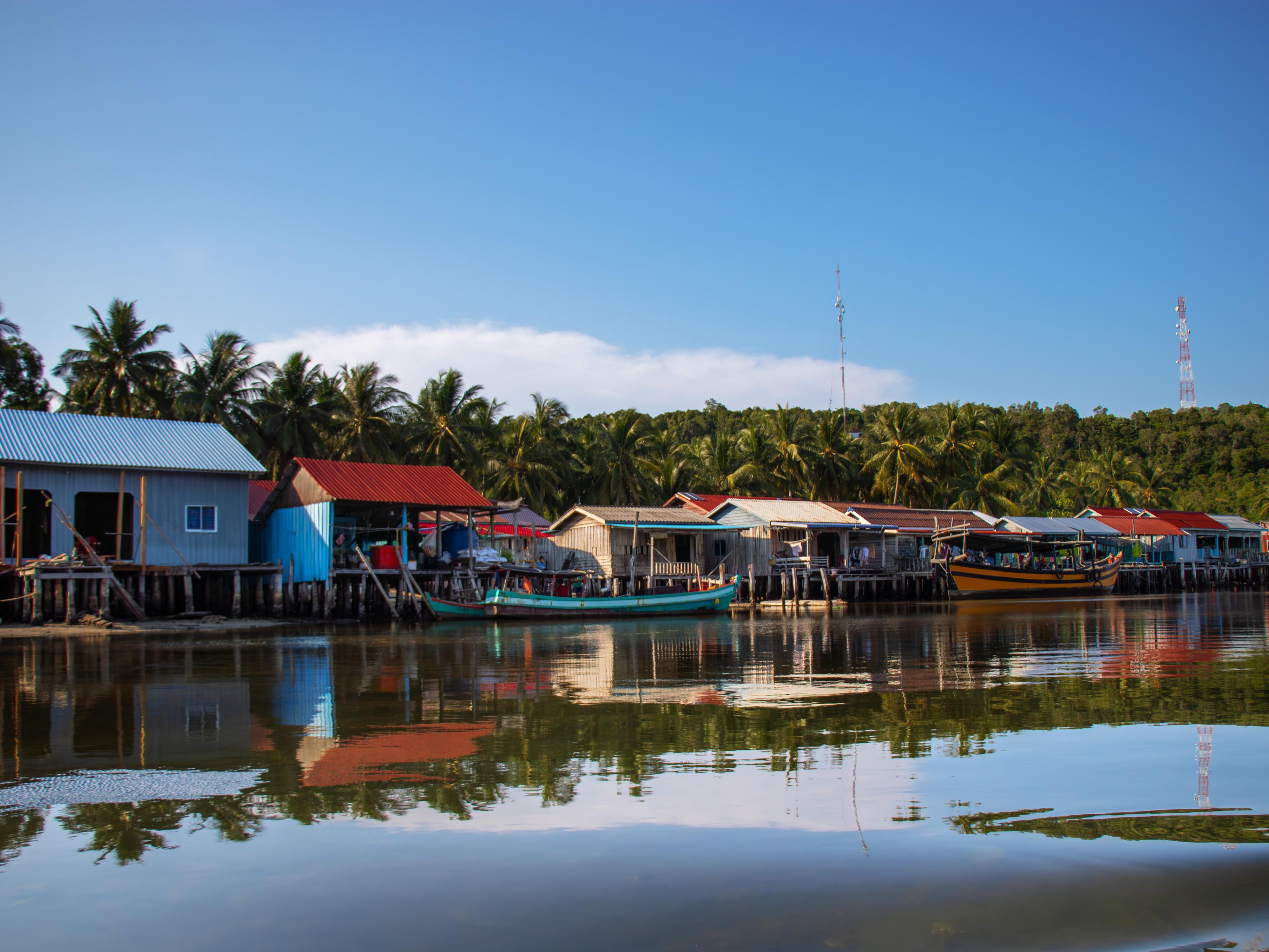Floating Village in Koh Rong, a part of our Island Hopping Tour