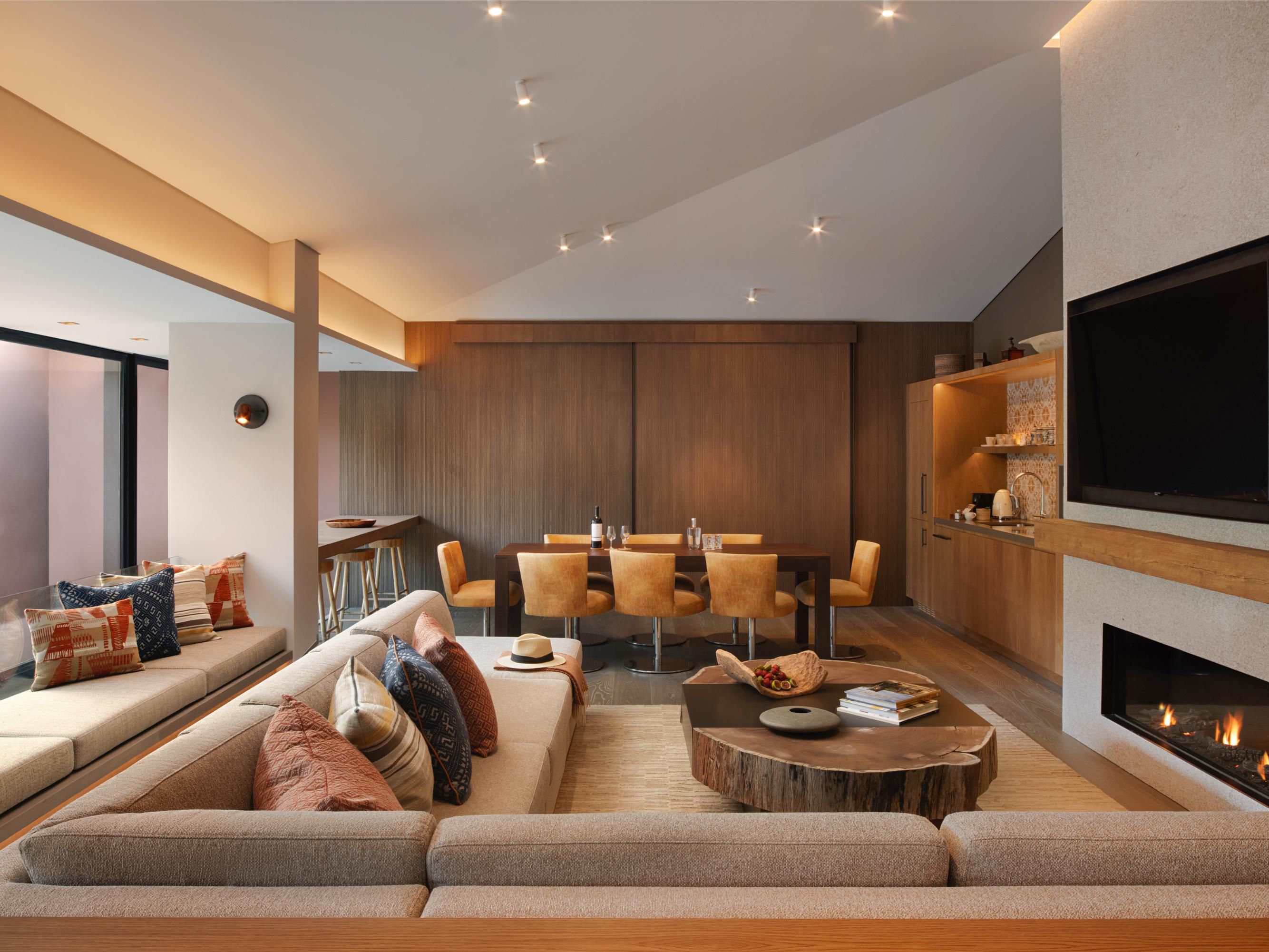 Master Suite living area and open kitchen