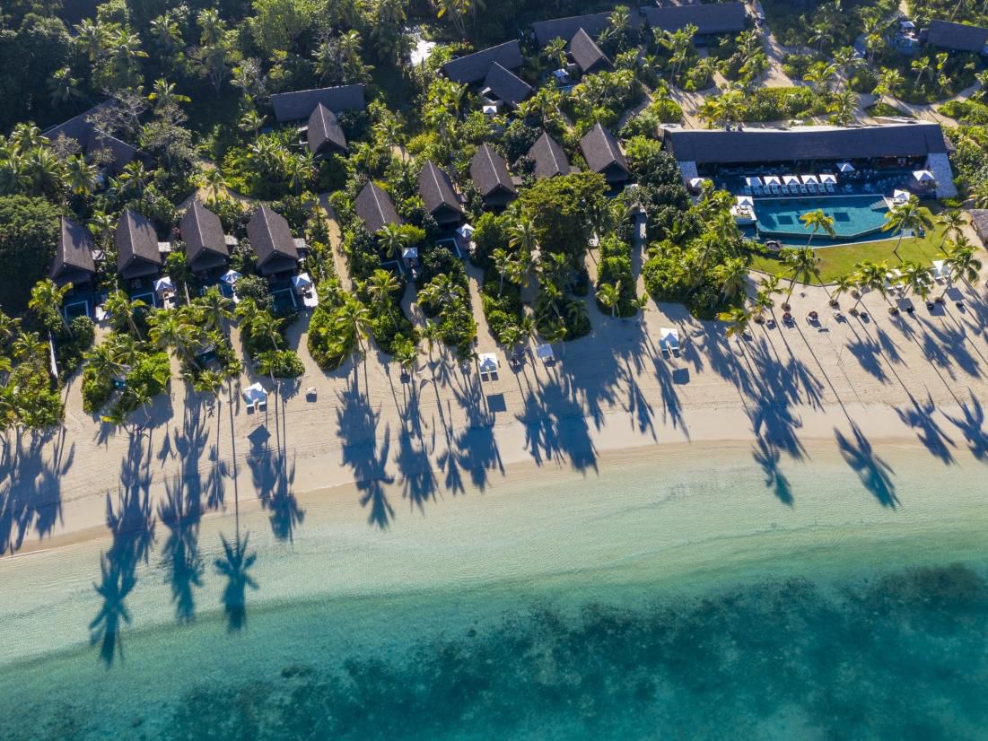 Aerial view Beachfront Pool Villa