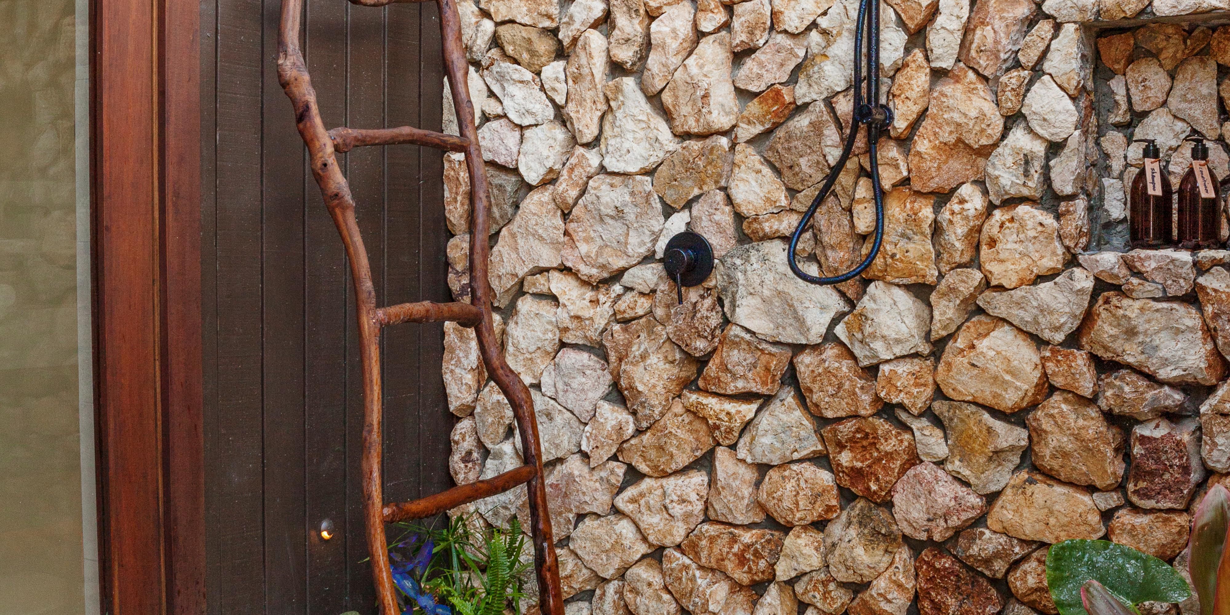 Rain Shower in Outdoor Bathrooms