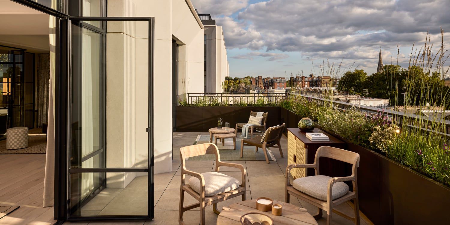 Six Senses London terrace overlooking the city