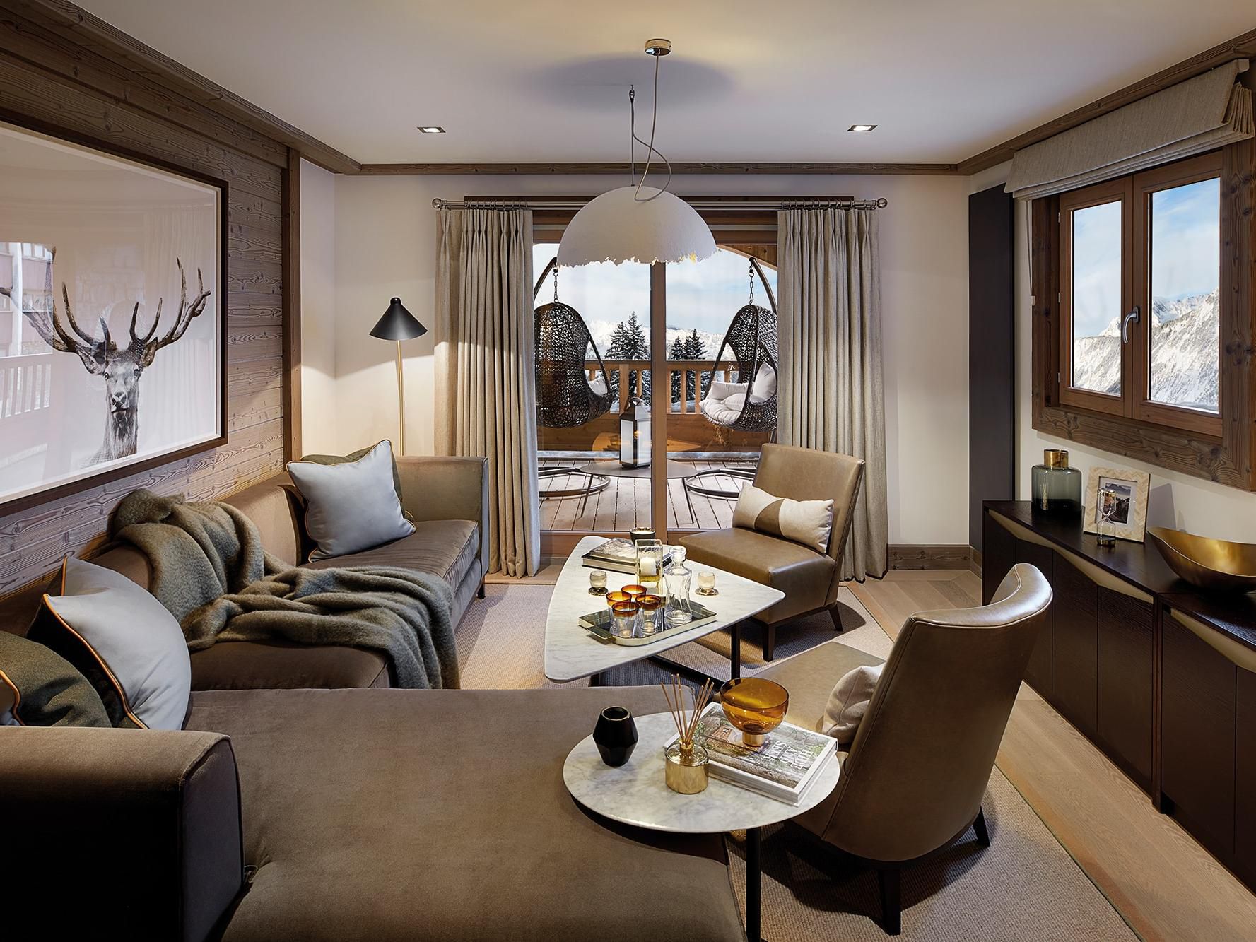 Balconies and stunning valley vistas designed by Alain Foeillet