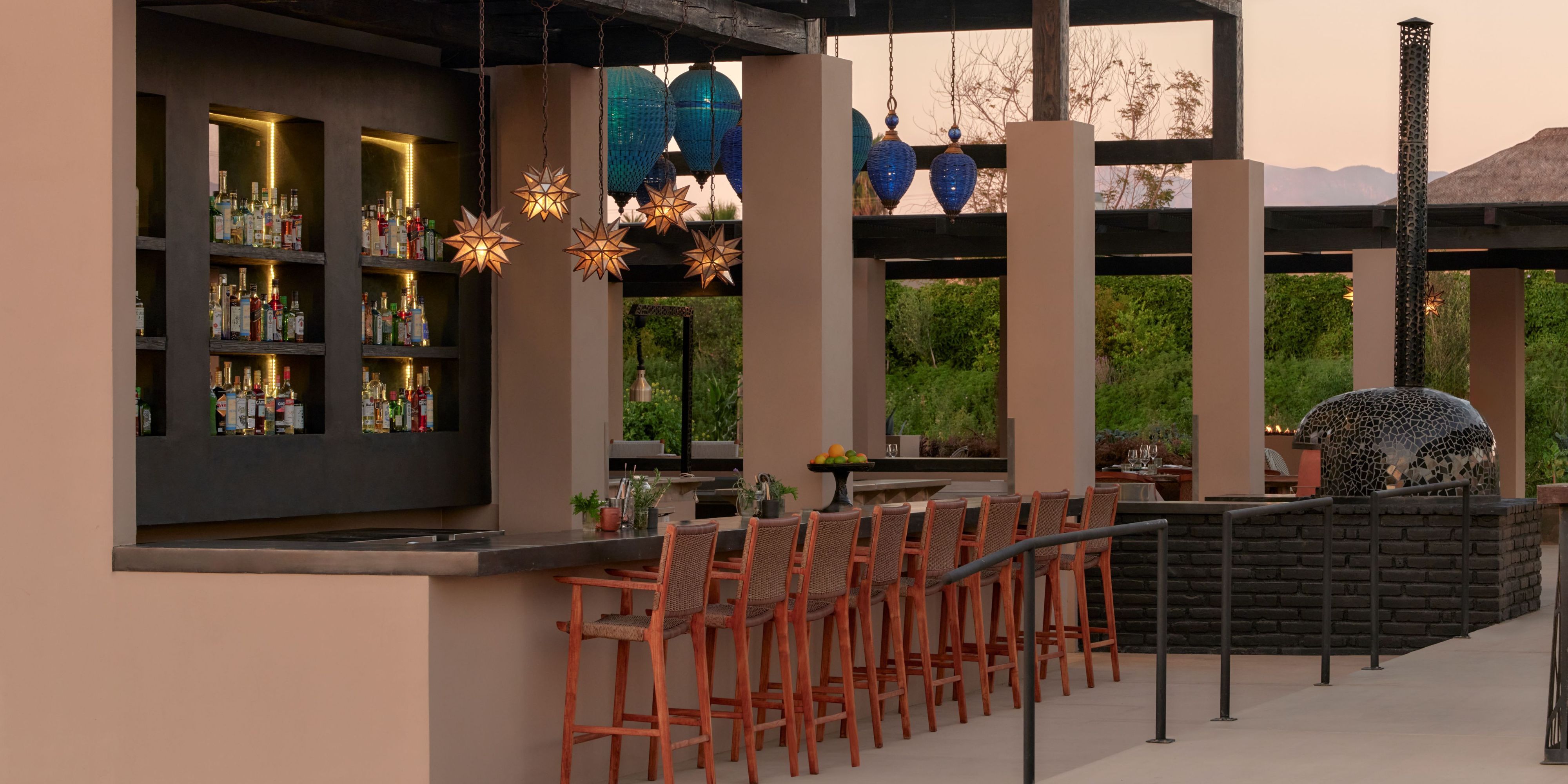 Botanica Restaurant bar seating.
