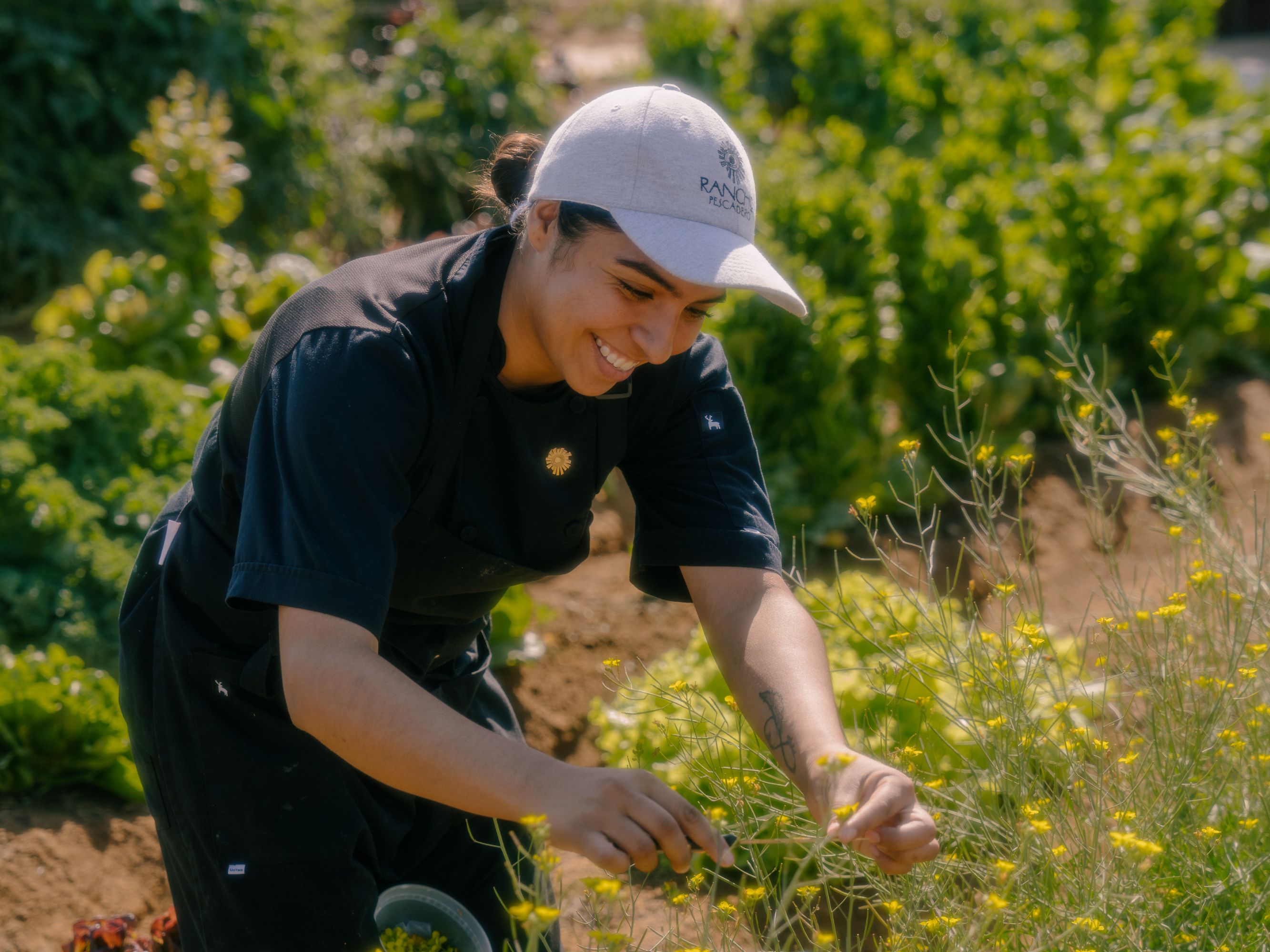 Worker in the Botanica garden.