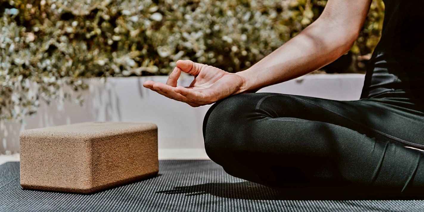 Woman meditating.