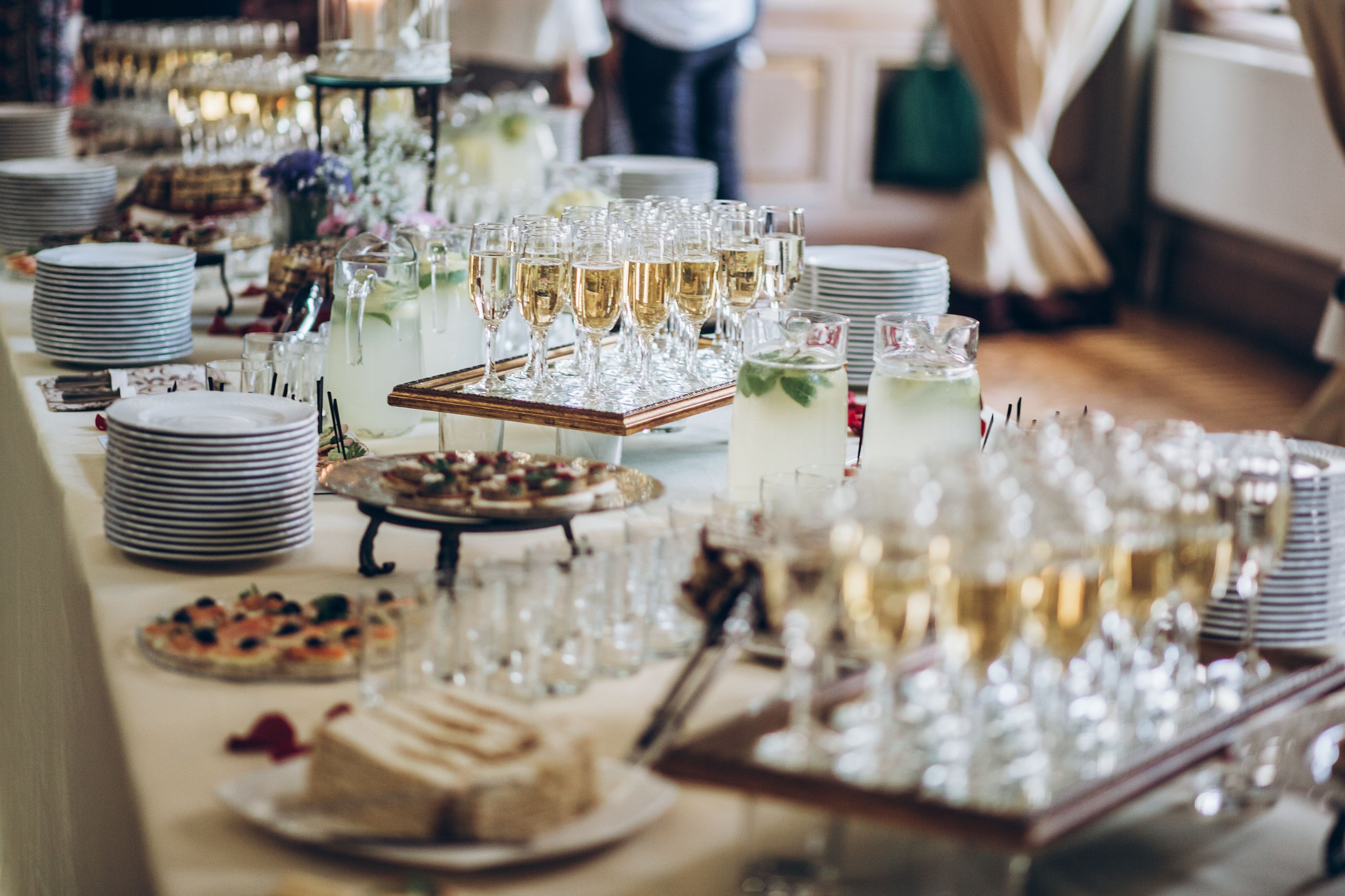 wedding food table setup