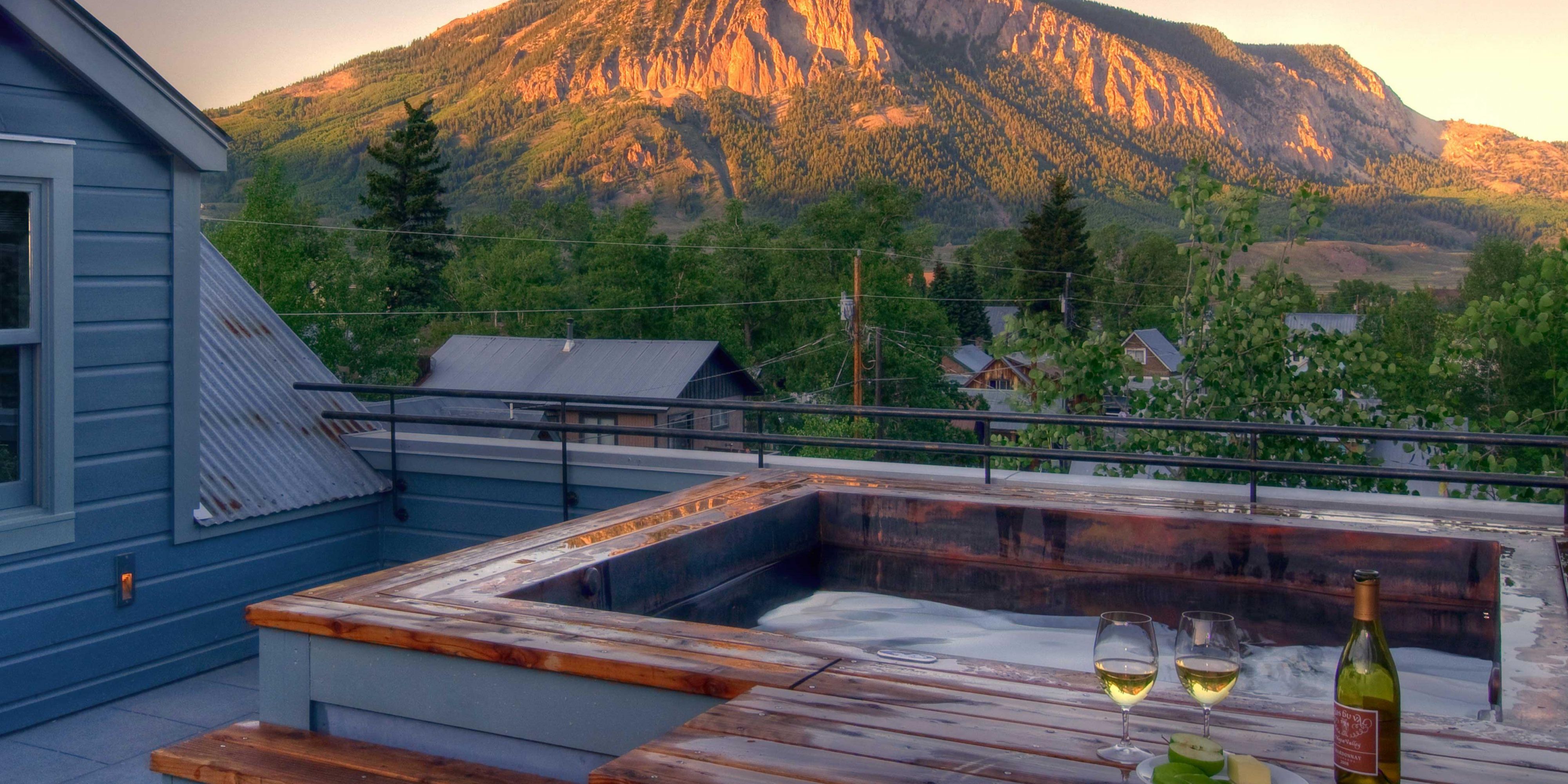 Rooftop hot tub