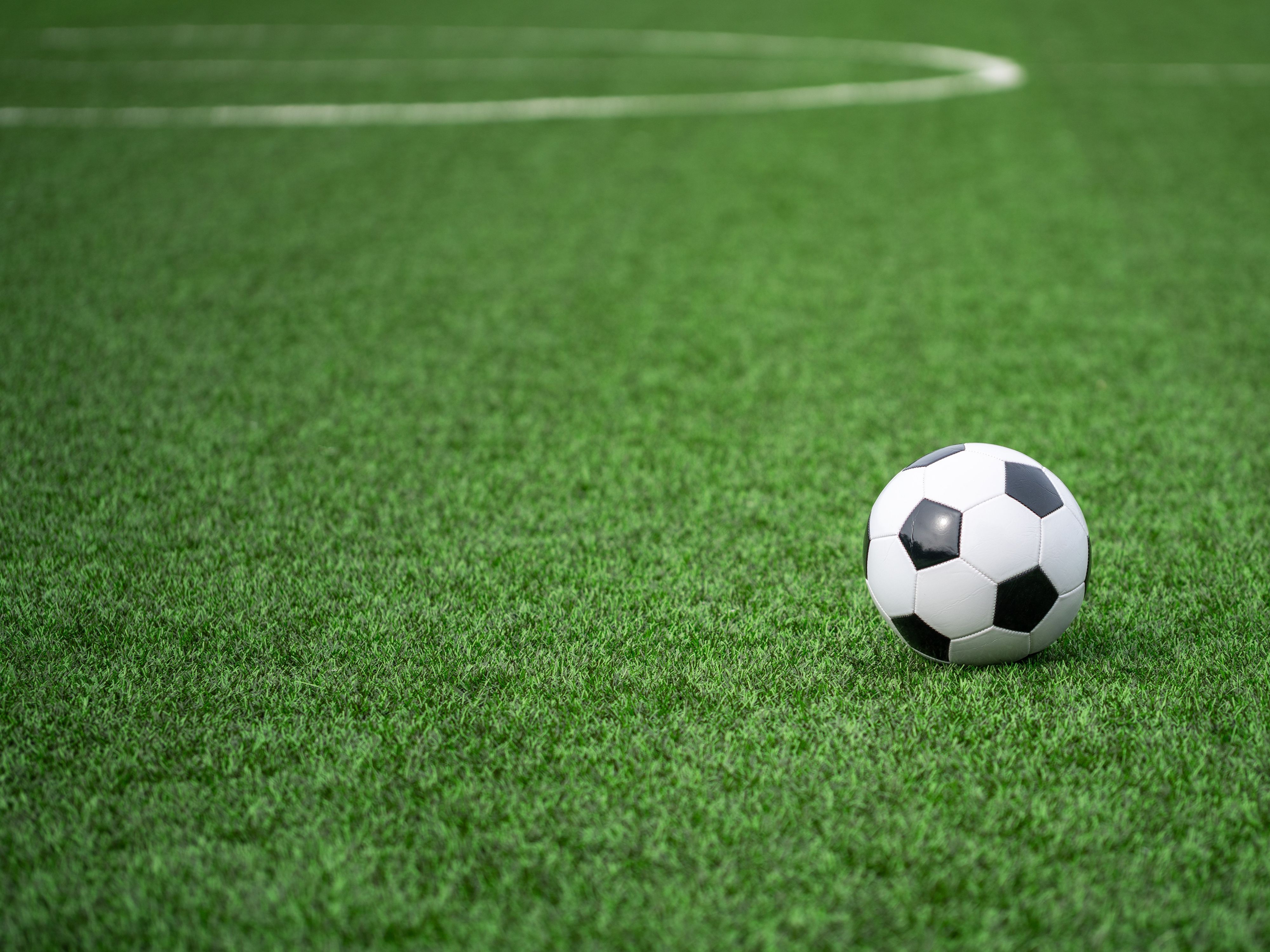 Soccer ball on field