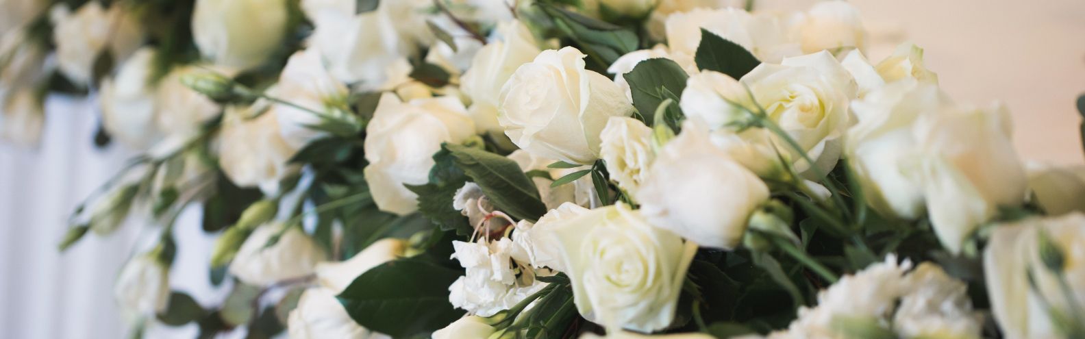 Bouquet of flowers on wedding day