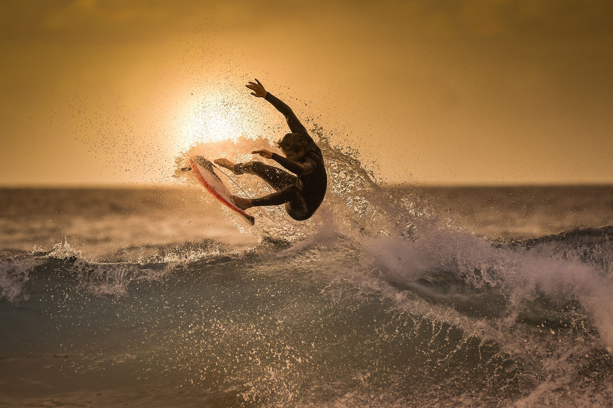 man surfing in ocean