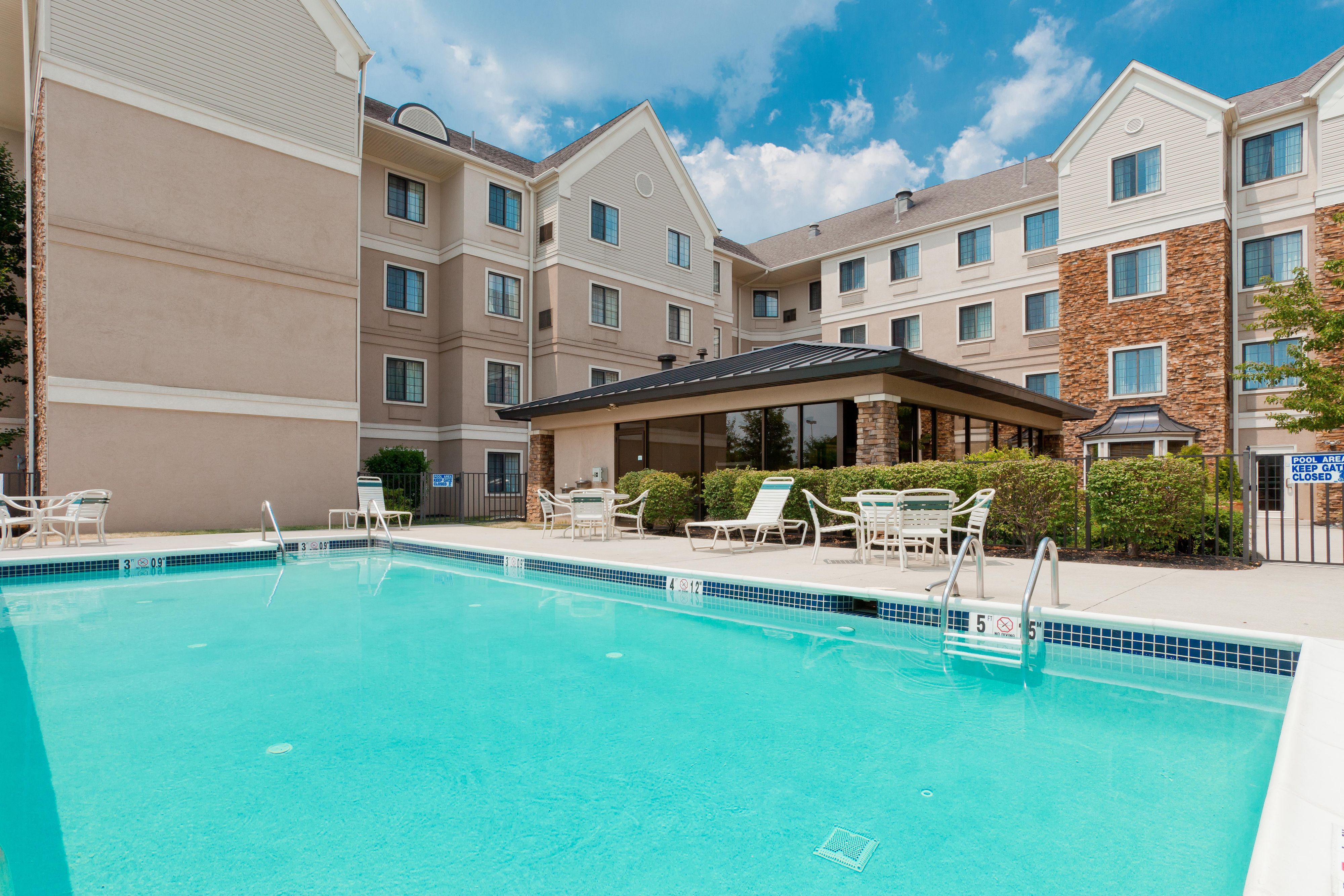 Dive in to our Seasonal Outdoor Heated Pool. Opens Memorial Day through Labor Day Weekend. During operational hours, pool is open daily from 6am-10pm.