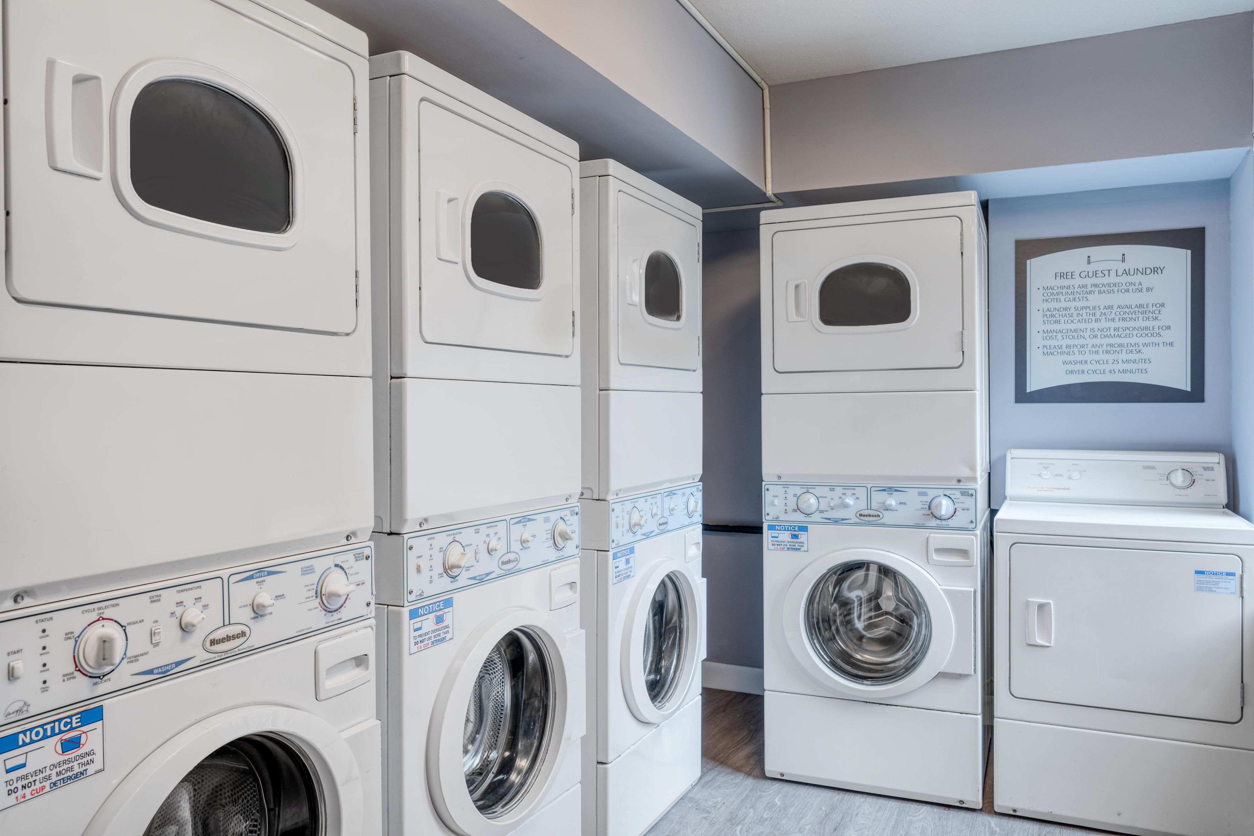 Help yourself to our brand new free onsite laundry machines & dryers when life gets messy.