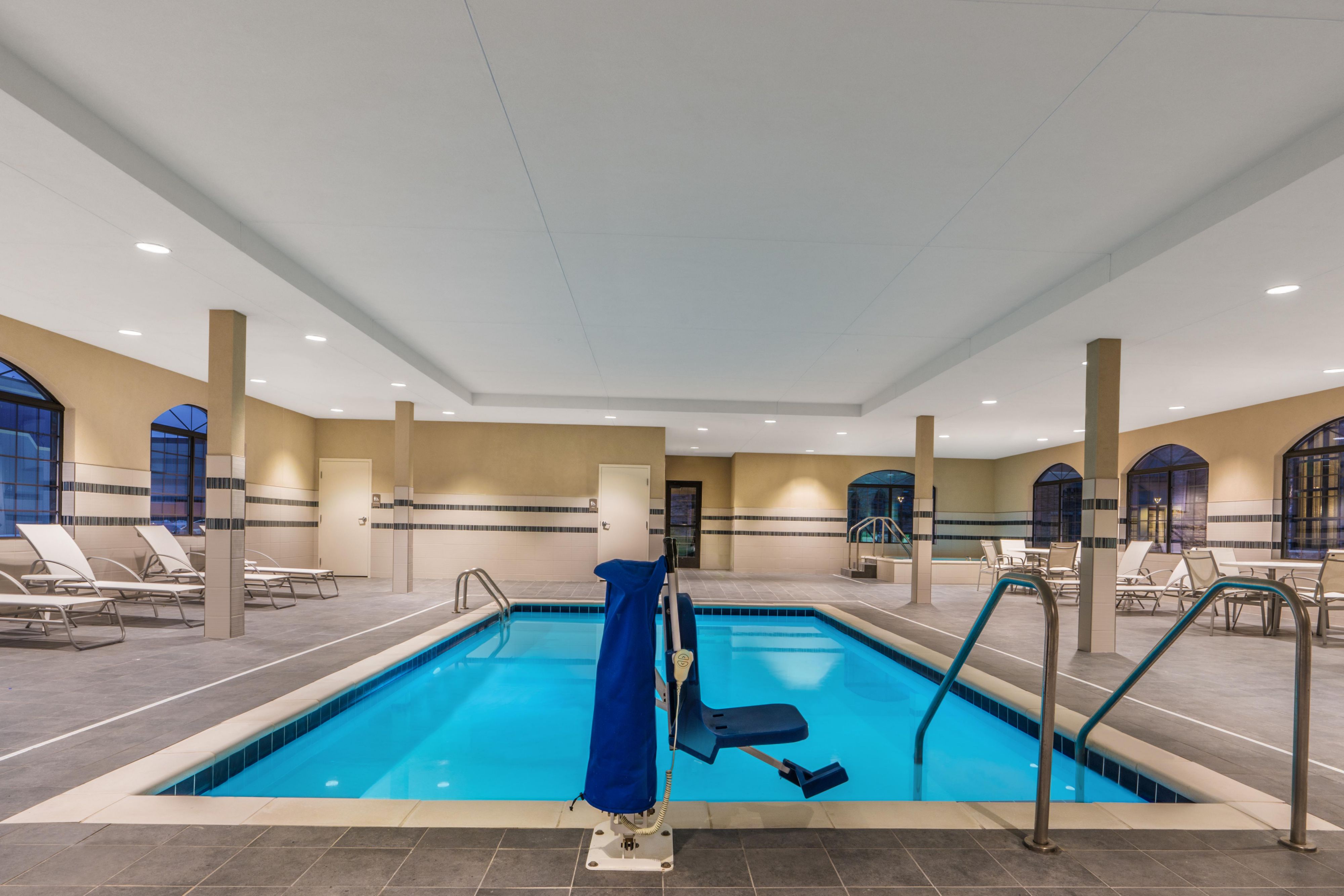 Enjoy our indoor pool at your leisure between the hours of 7am-10pm.