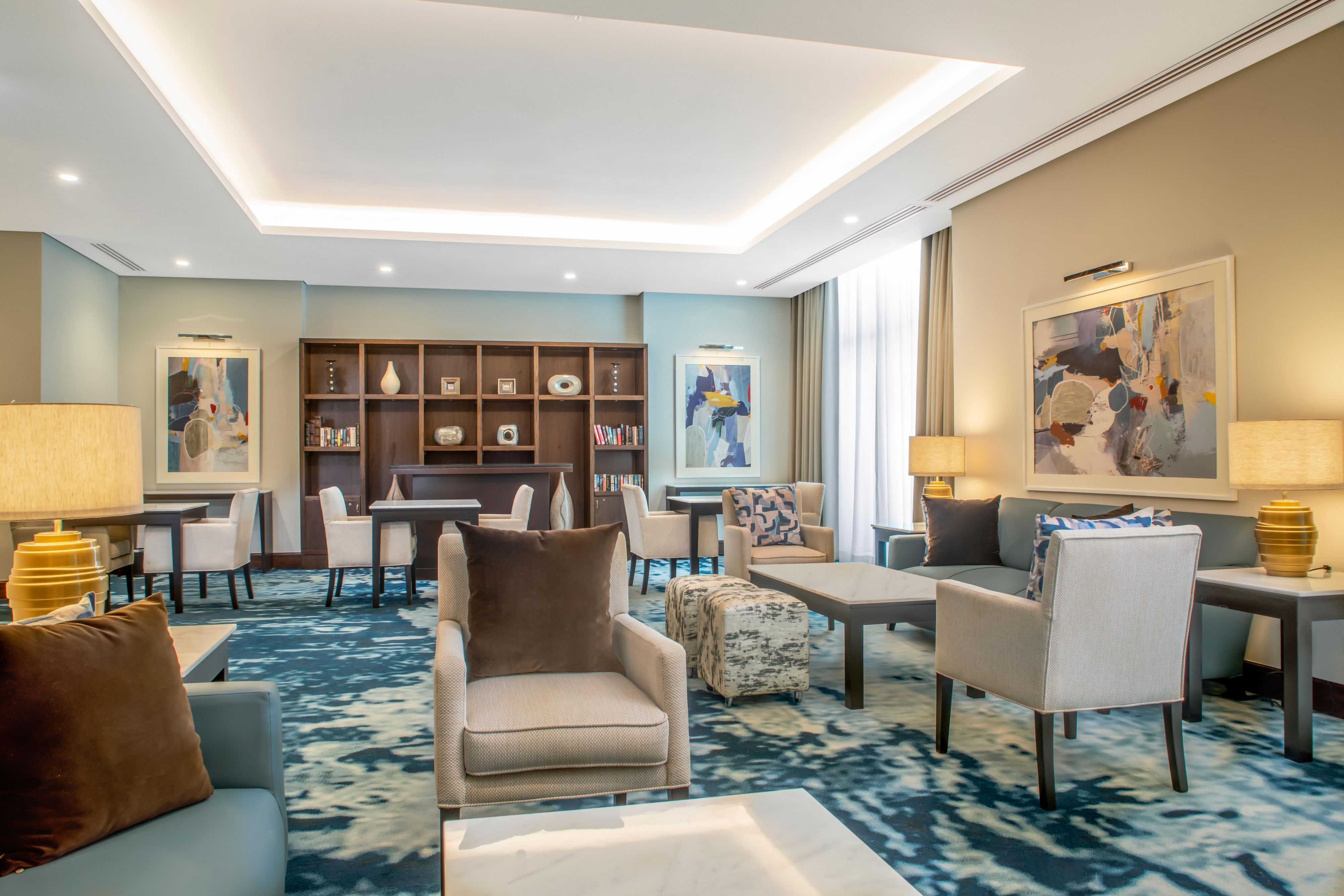 Whether it’s unwinding with a drink or enjoying a chat with your neighbours, our Den with plush armchairs and comfortable sofas is perfect for putting your feet up in front of a giant flatscreen after a long day. It also provides a quiet area to relax and think about something other than work. 
