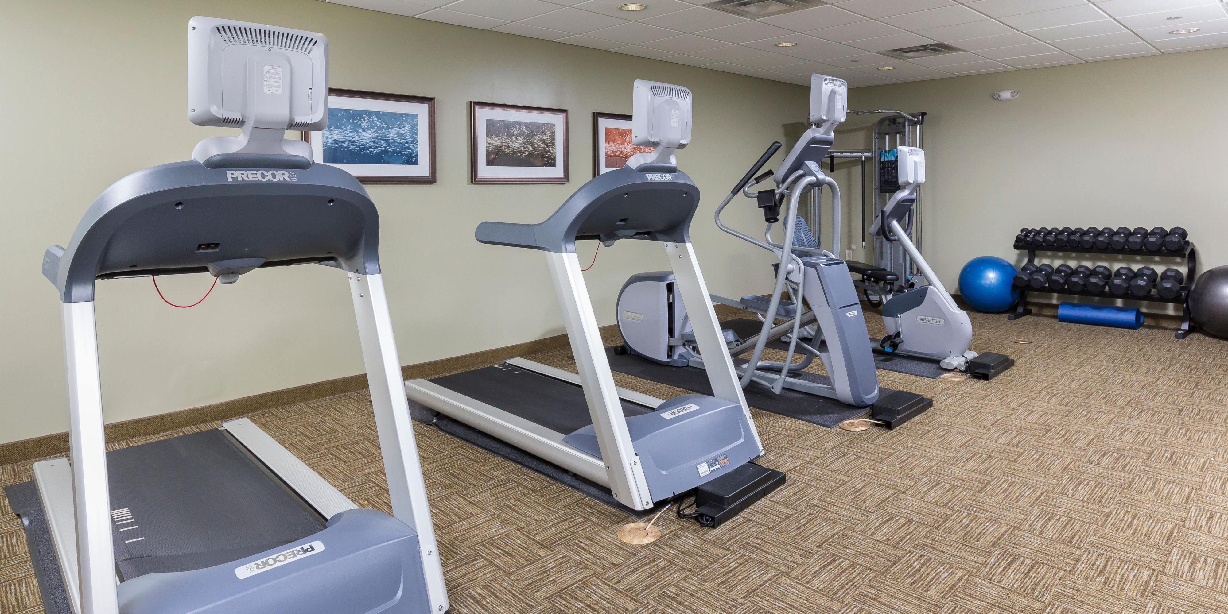 Stay in shape even on the road in our fitness center.
