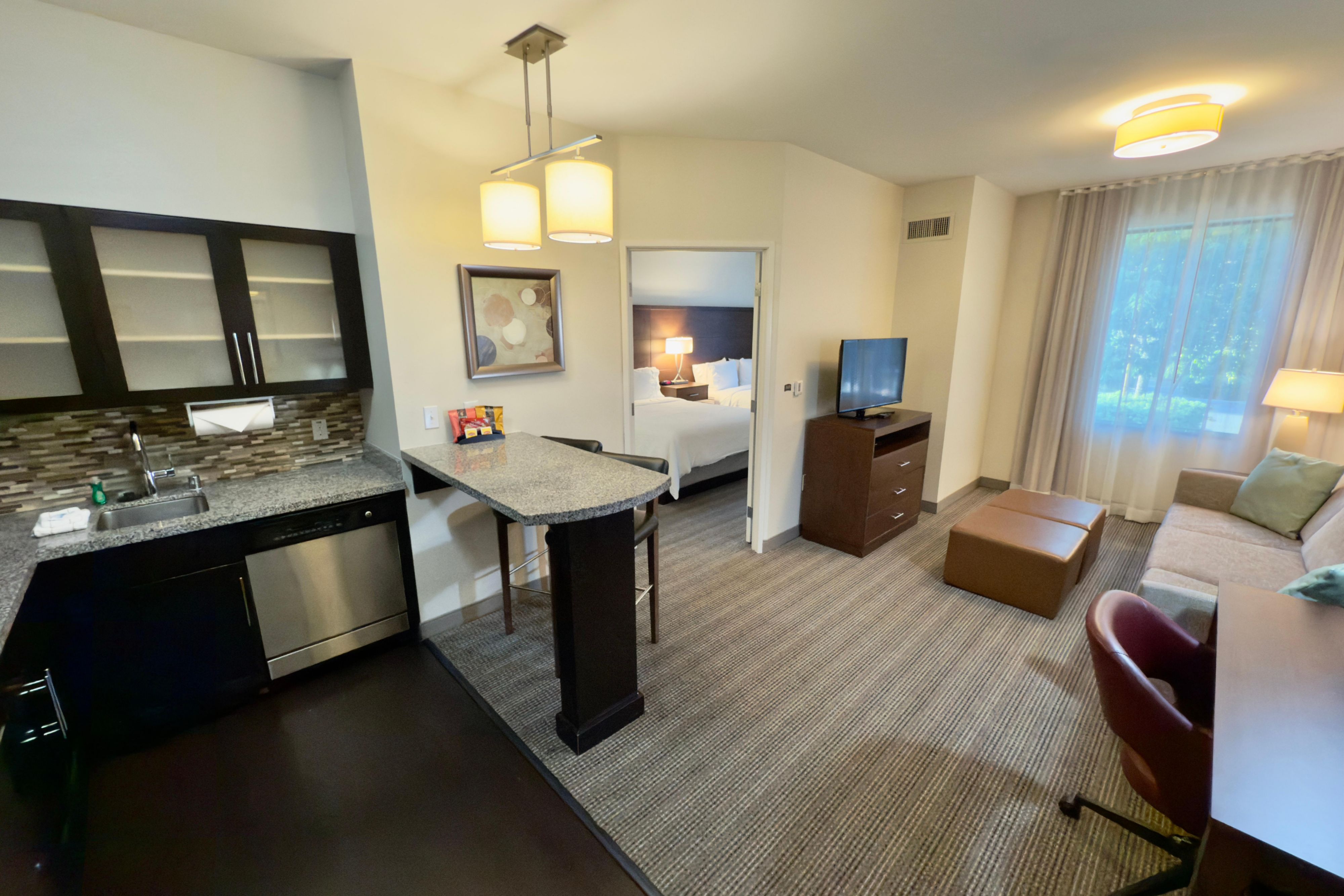 Stay near top San Diego attractions in Carlsbad, California. This resort-style extended stay hotel offers spacious suites, a fitness center, and evening receptions. Enjoy nearby beaches, LEGOLAND California Resort, the San Diego Zoo, Safari Park, and SeaWorld. With mild weather and scenic views, it’s perfect for business or leisure stays.