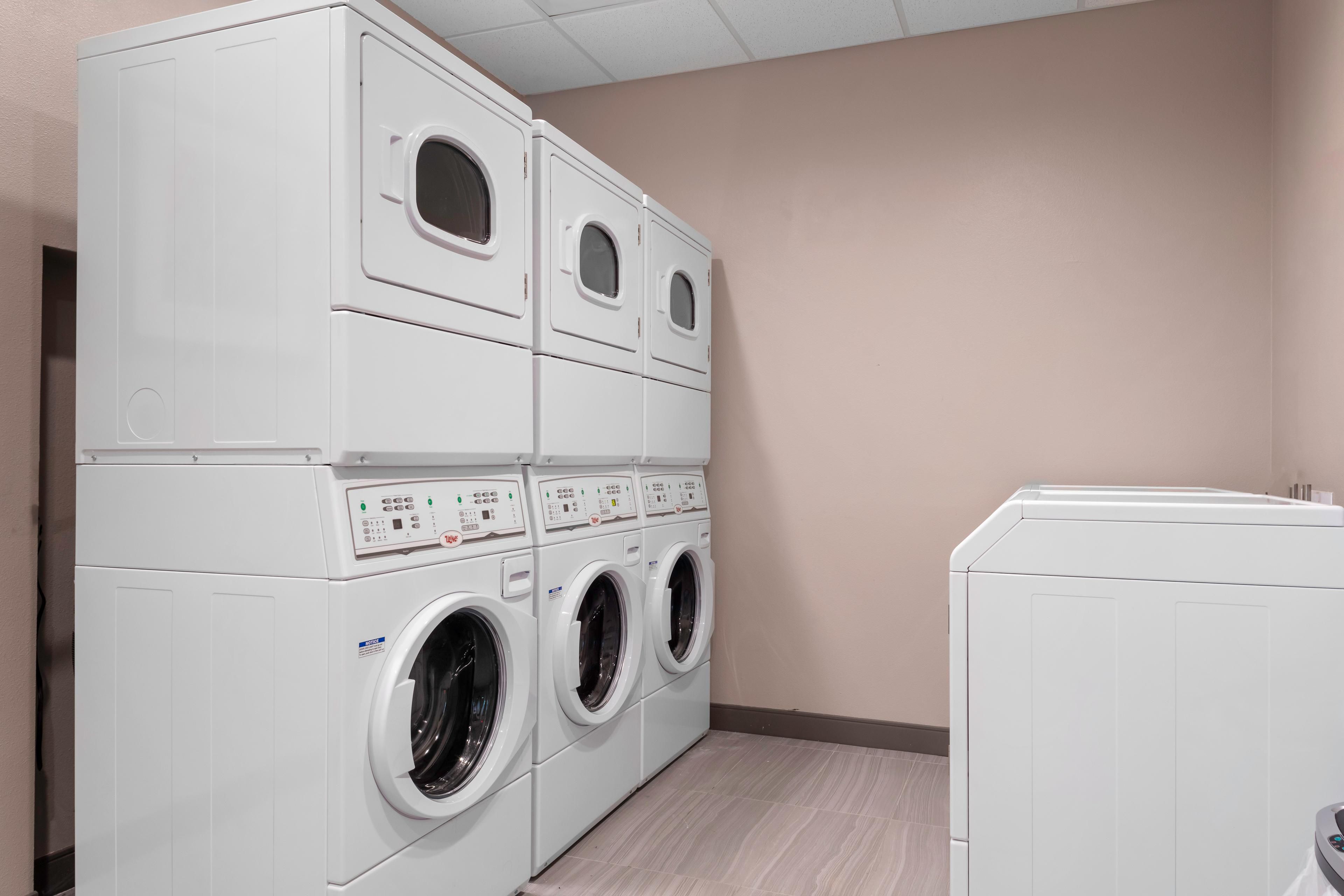 Be sure to take advantage of our complimentary guest laundry. Guests are welcome to use their own detergent, or it can be purchased at the front desk.
