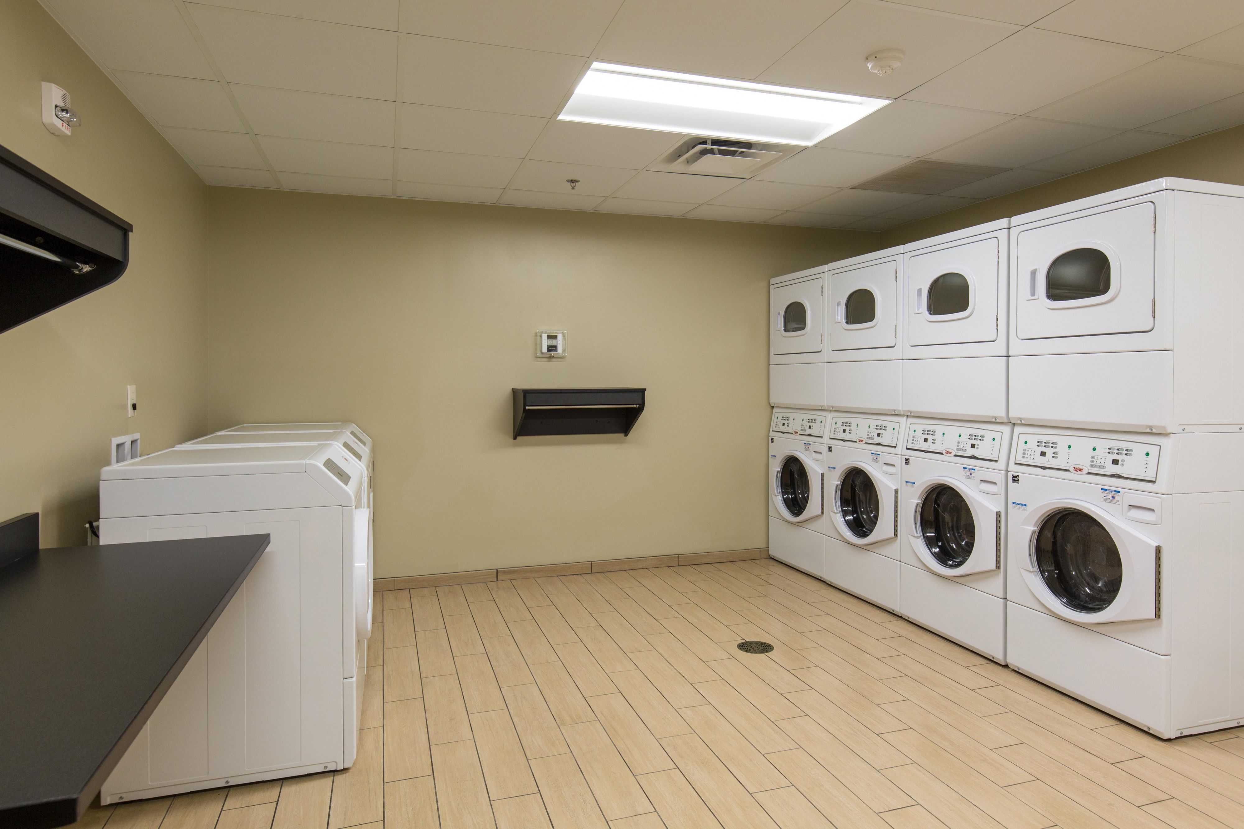 24/7 Free On-site Guest self–laundry facility.  We offer Dry Cleaning Pickup/Laundry same day services. Light cleaning daily with full service cleaning weekly or upon request.