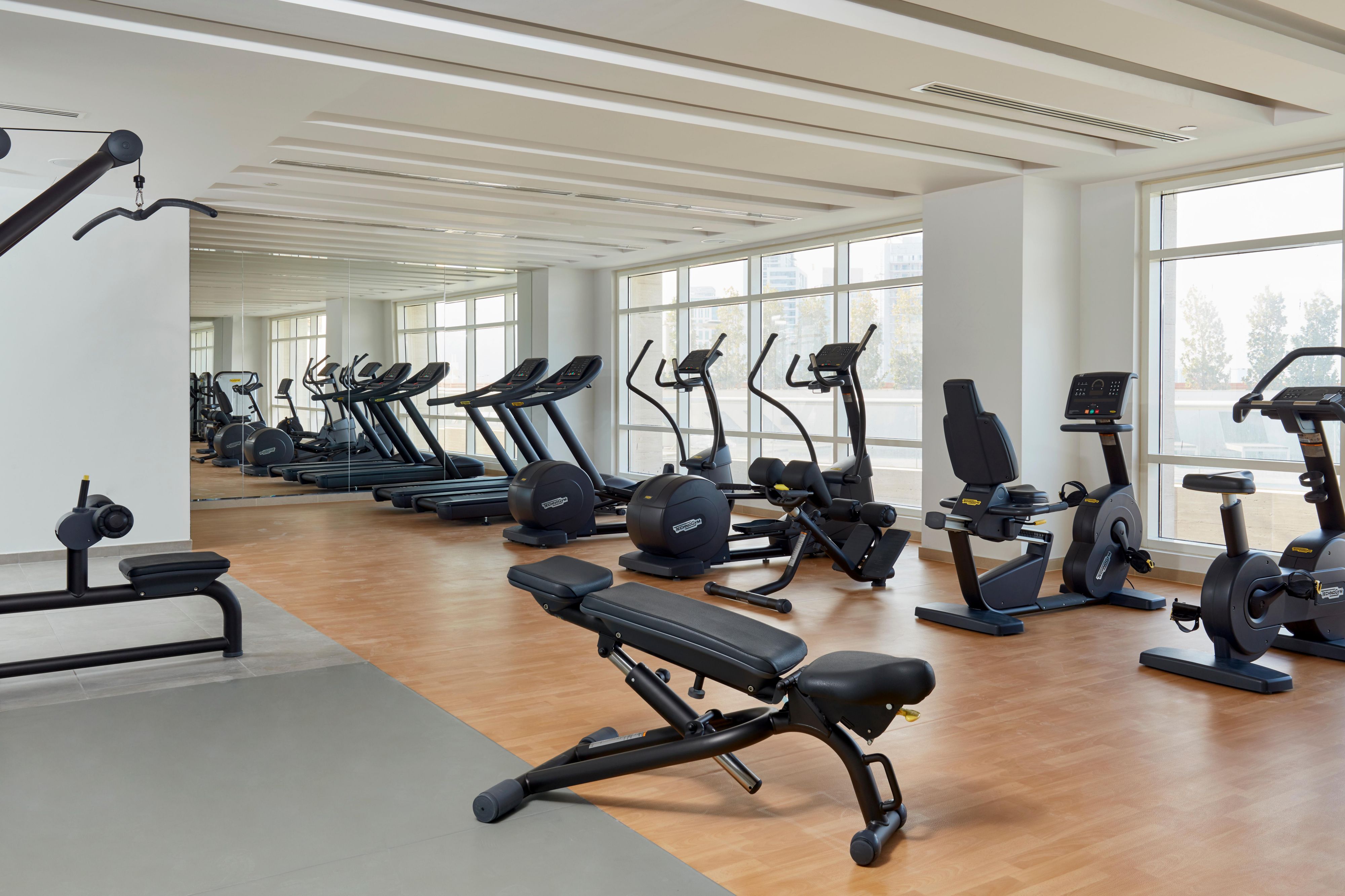 The state-of-the-art fitness center is equipped with everything you need to get a good workout. Complimentary water and fresh fruits available. Ladies can enjoy an exclusive sauna as well.