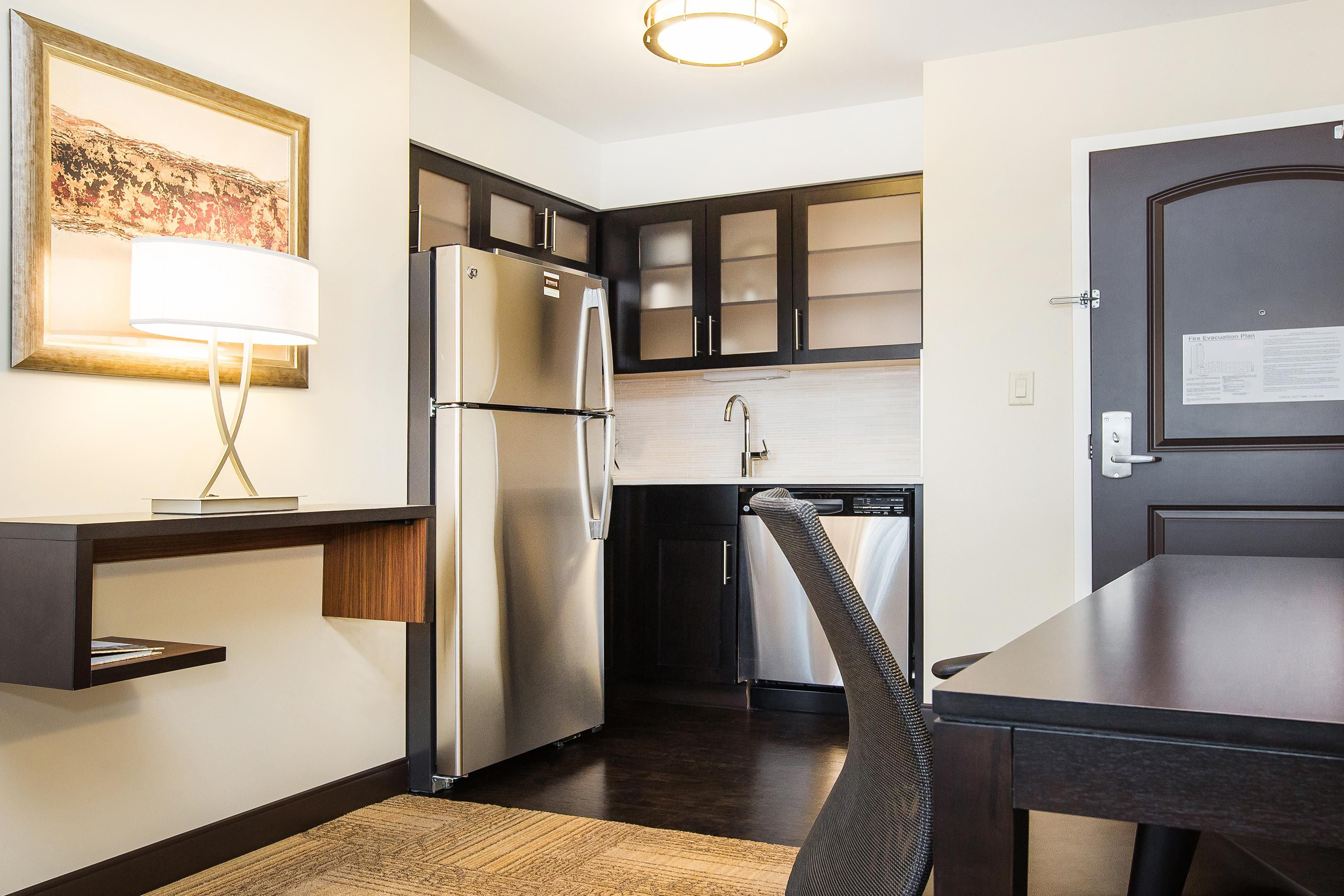 The longer you stay, the less you pay! Staybridge Suites West Edmonton offers extended stay comfort with all of our suites offering fully equipped kitchens, spacious bathrooms, comfortable plush bedding and additional living room space. Contact us today to inquire about our extended stay rates. Arrive a stranger, leave as family.