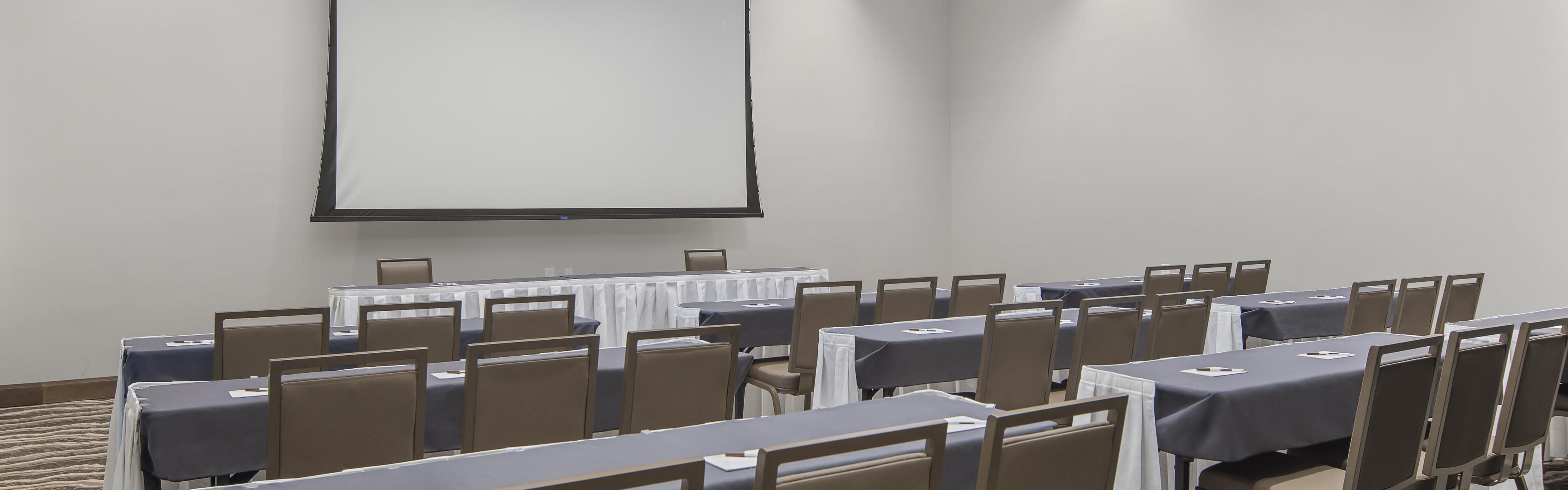 Meeting Room, 1 of 3  - Classroom Set with Projection Screen