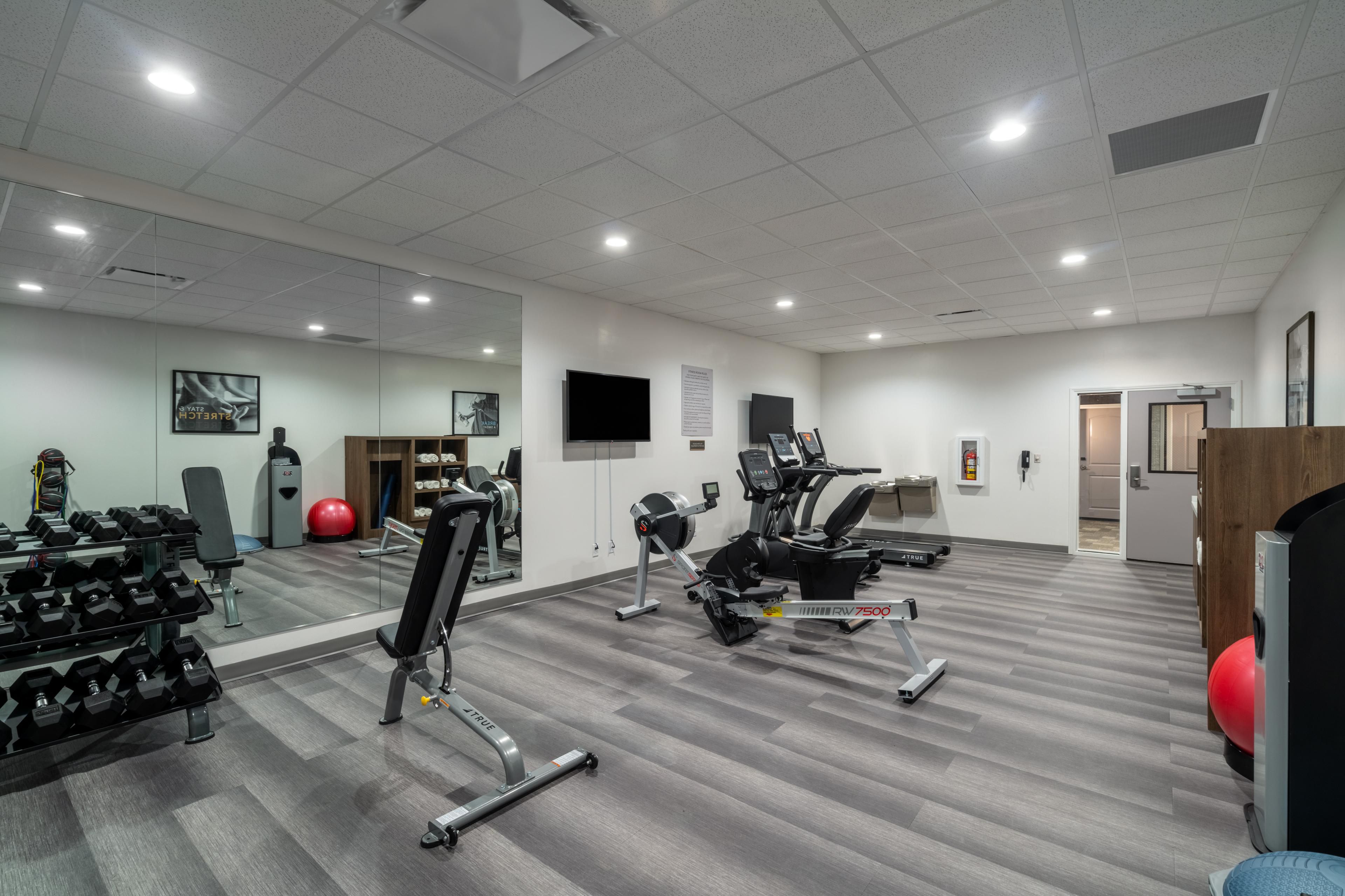 Take advantage of the hotel's fitness center and get your workout in. We have a variety of fitness equipment to keep you in shape while away from home.