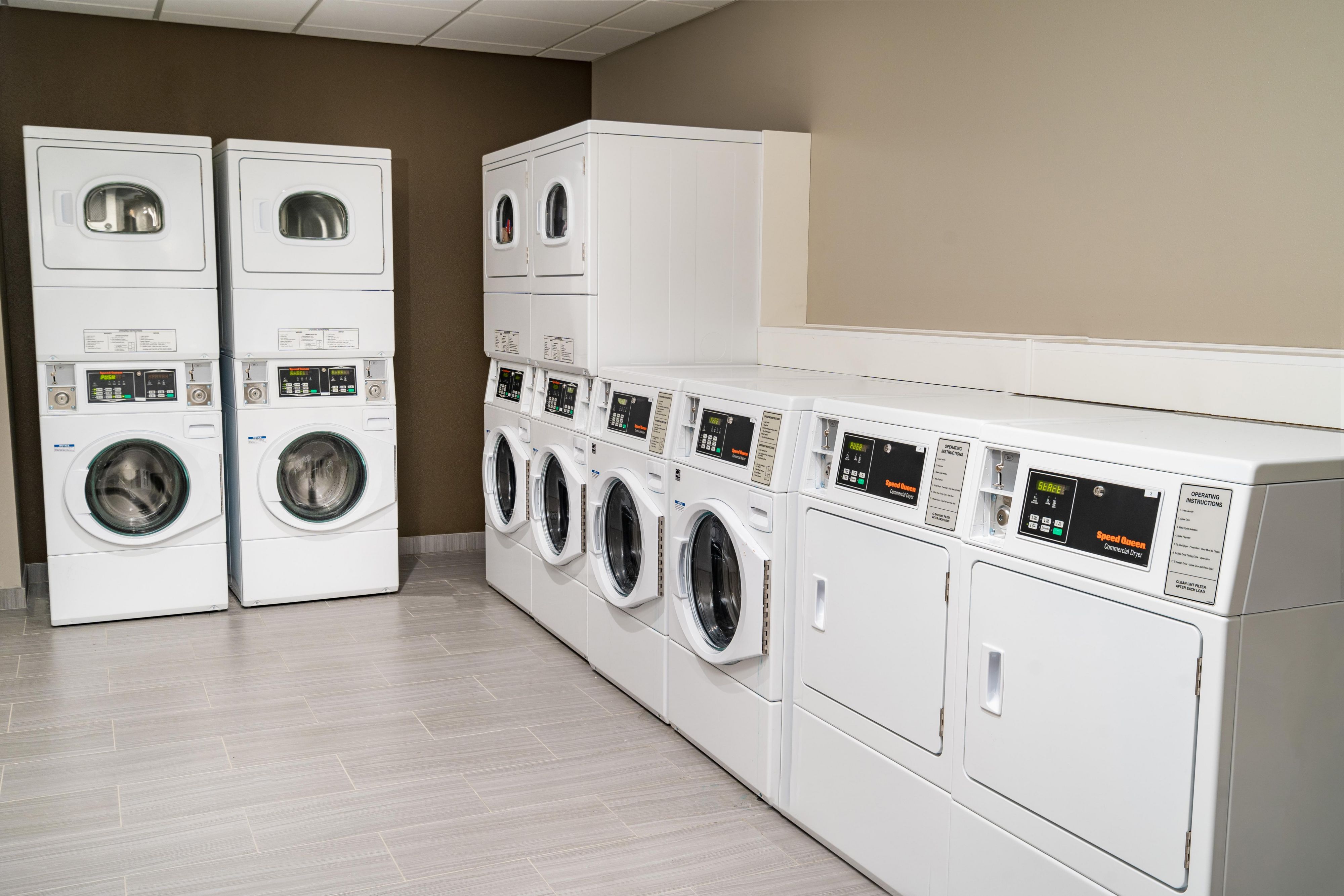 Free On-site Guest self-laundry facility. We also offer dry cleaning/laundry same day services.
