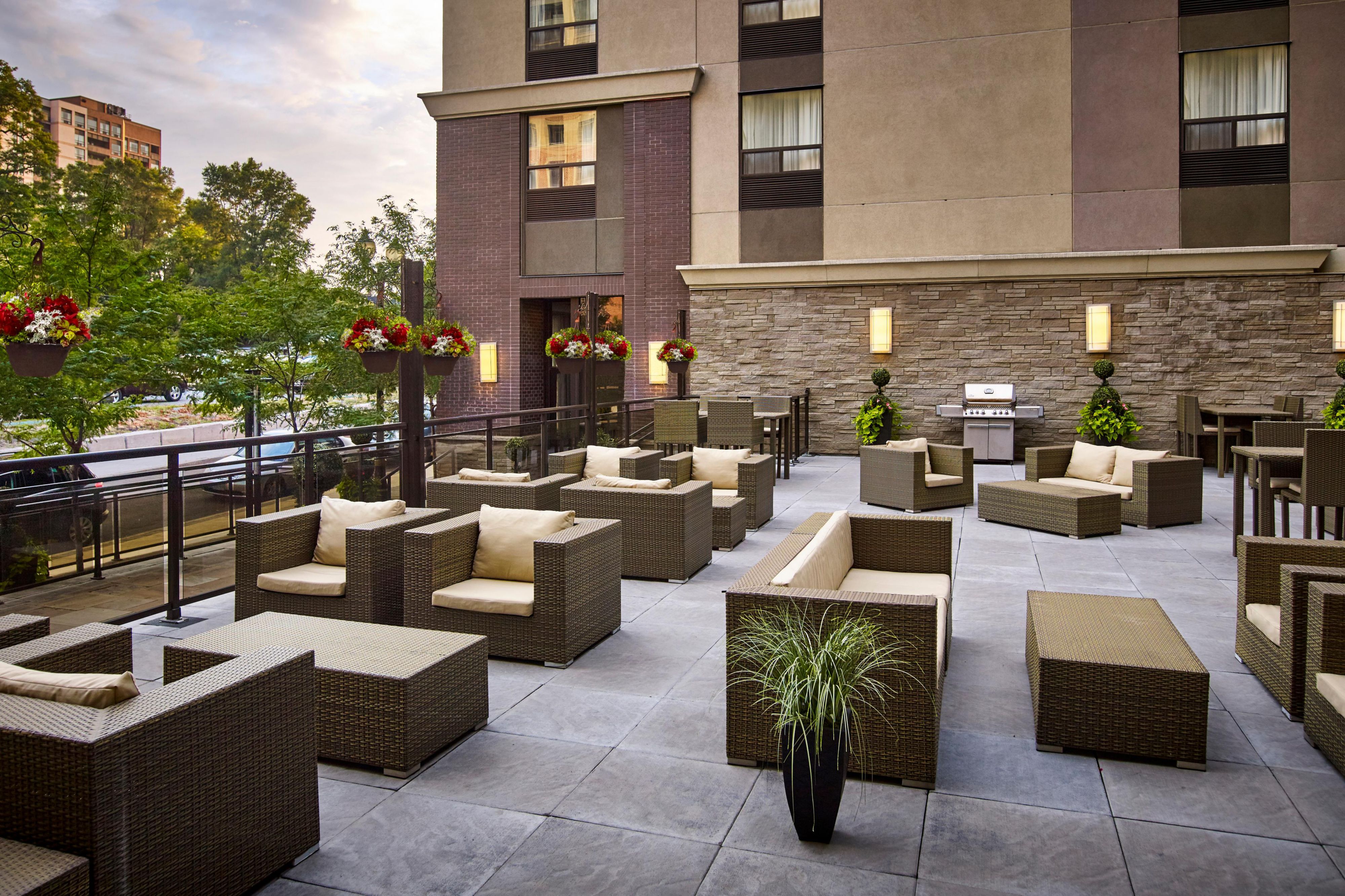 Enjoy year round access to our outdoor patio, unique to the downtown core. Enjoy Barbecuing at your own leisure 7 days a week 365 days a year with our onsite gas BBQ.