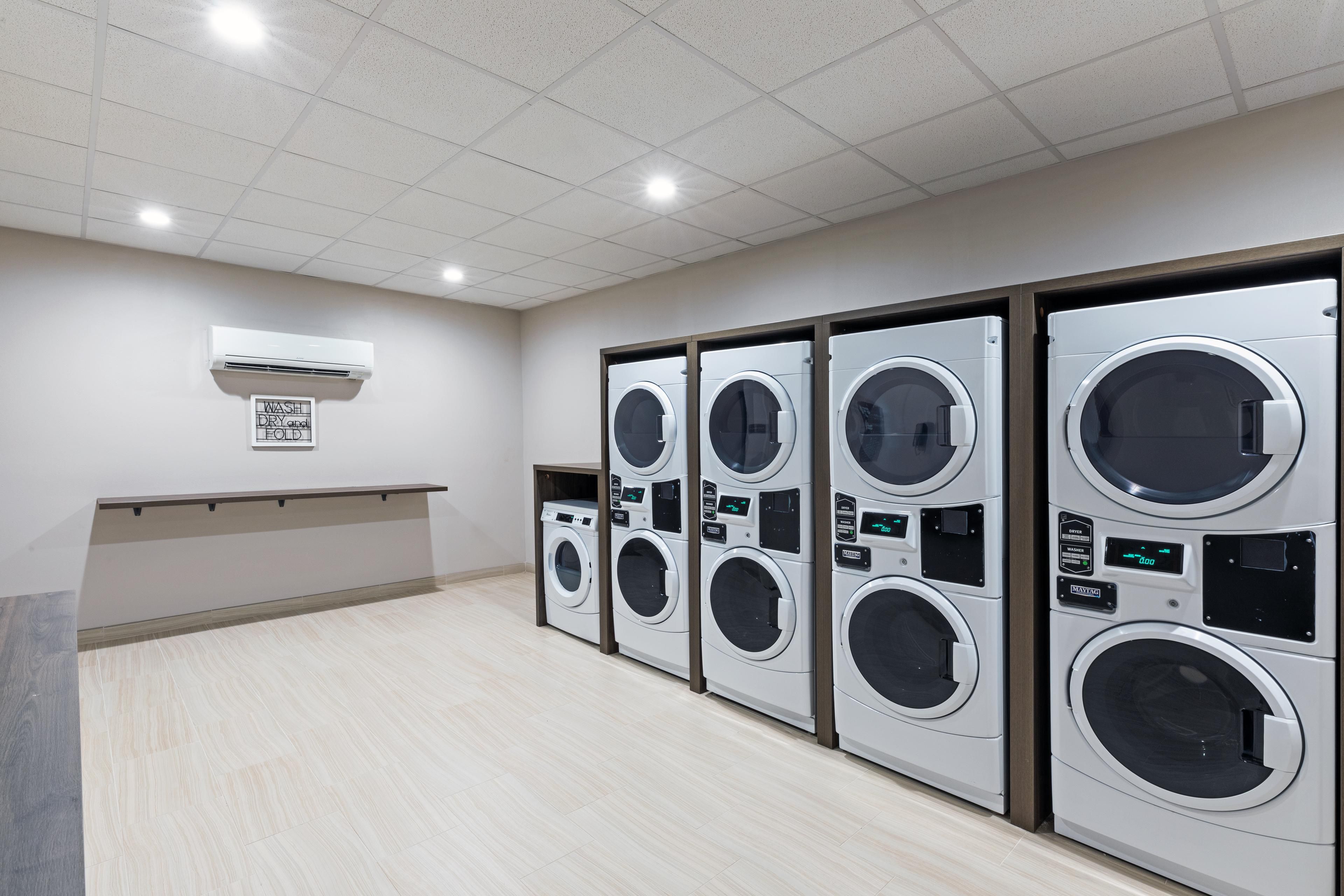 Our on-site laundry facility allows guests to pack light for their travel plans.
