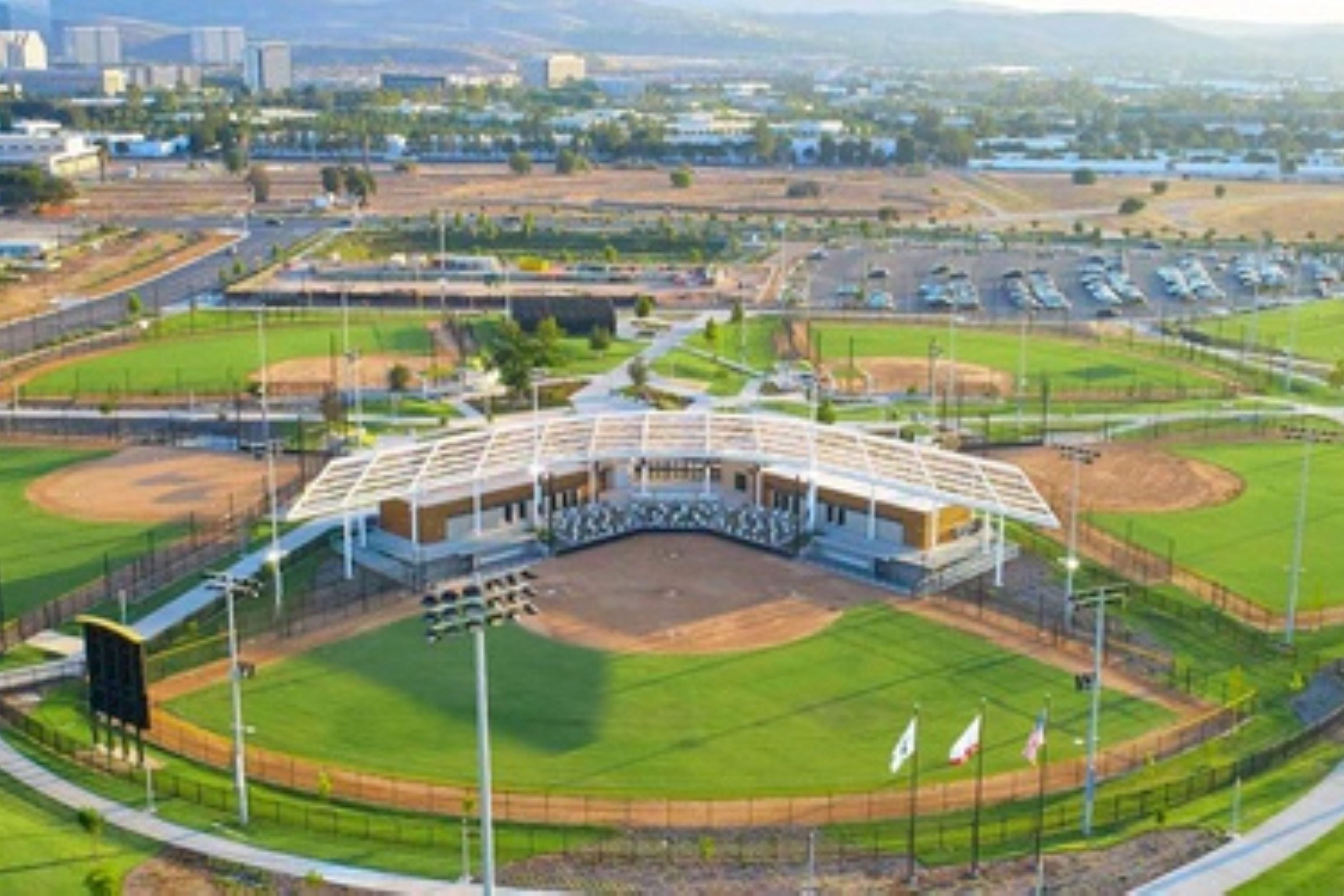 Sports Complex – A 194-acre venue which is now home to a championship soccer stadium, home of Orange County's only professional soccer team, OC Soccer Club, 12 baseball and softball fields, 13 soccer fields, 5 sand volleyball courts, 25 tennis courts, 8 basketball courts, flexible field space, and a children’s play area.

