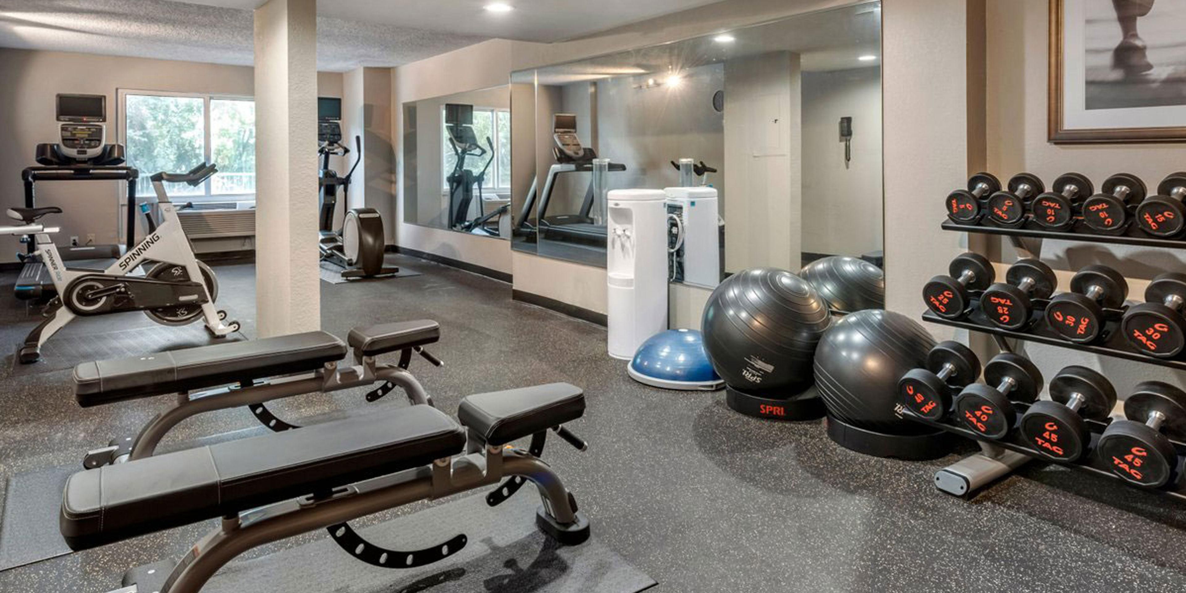 Stay active in our fully equipped Fitness Center.