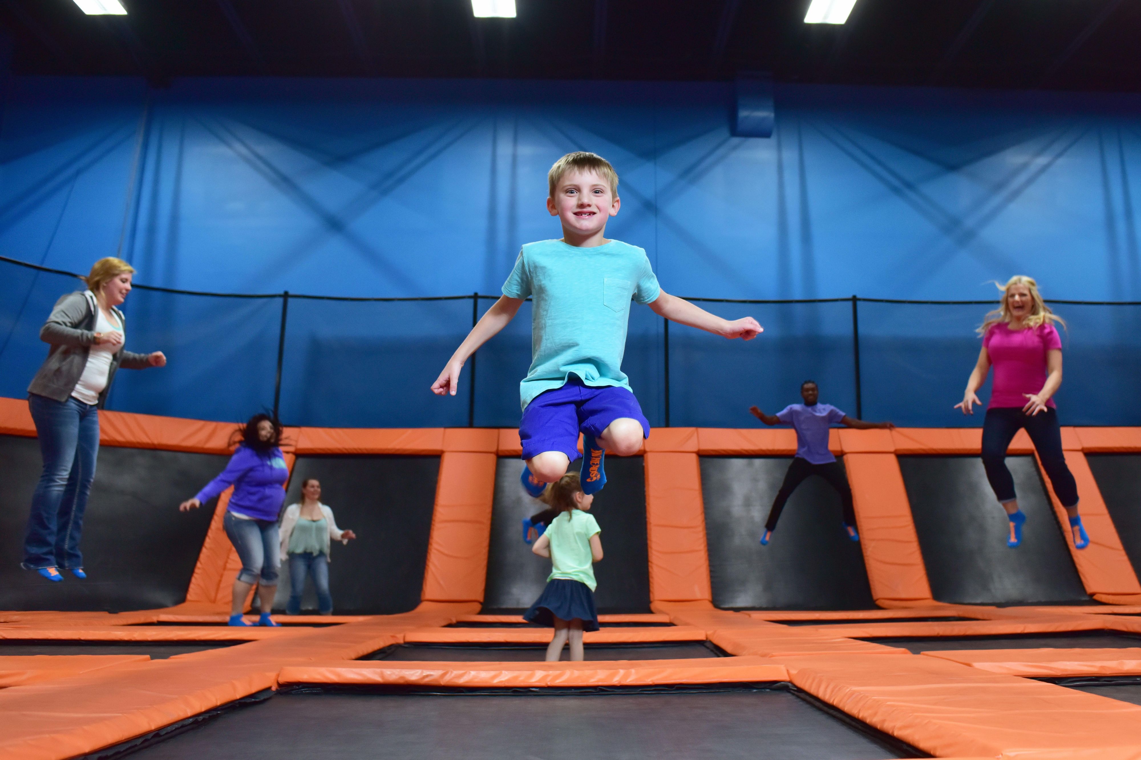 Knuckleheads Trampoline Park just a minute walk from the hotel