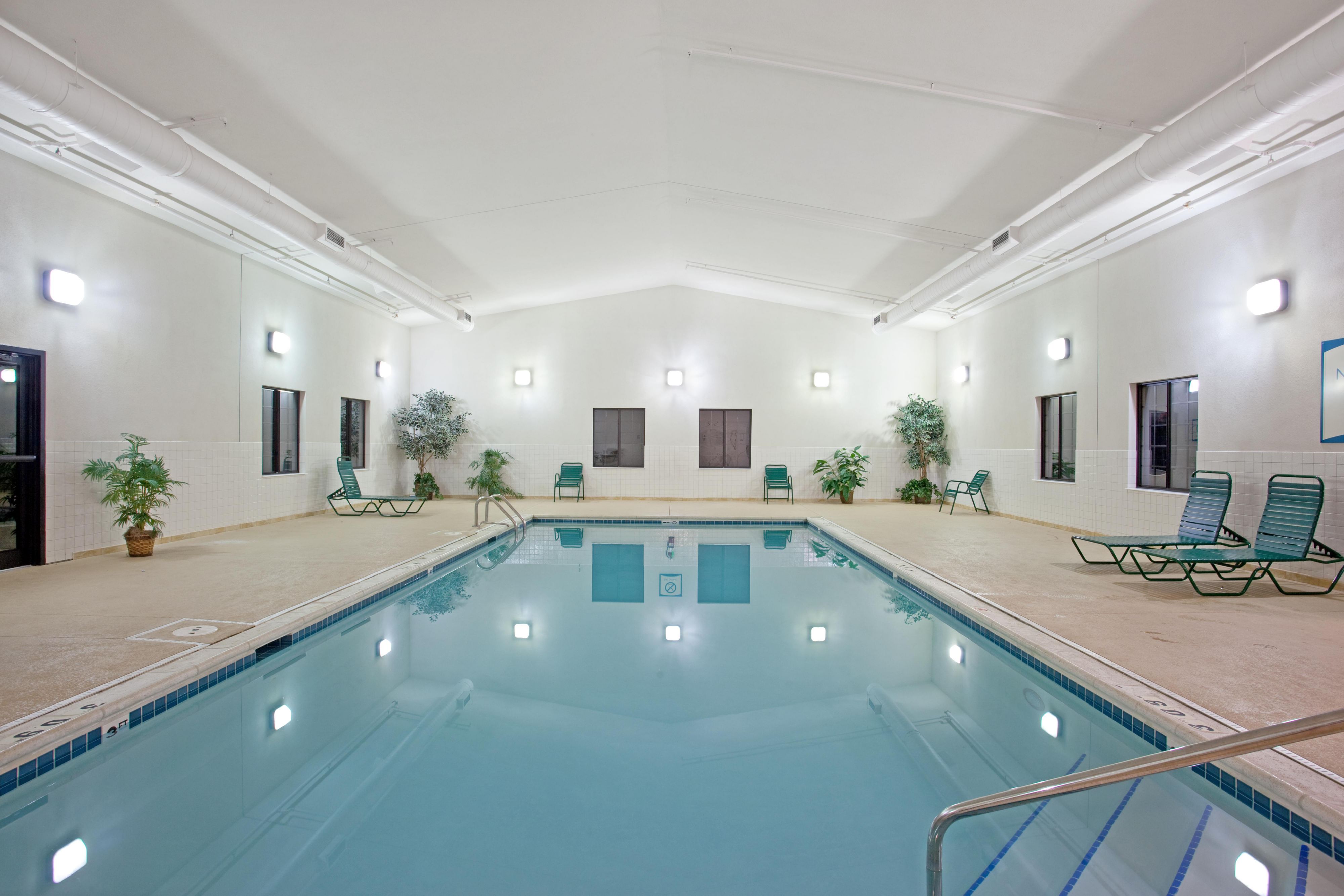 Take a refreshing dip or unwind by our inviting indoor pool. Whether you're looking to swim some laps or simply relax in a tranquil setting, our pool area is the perfect escape!