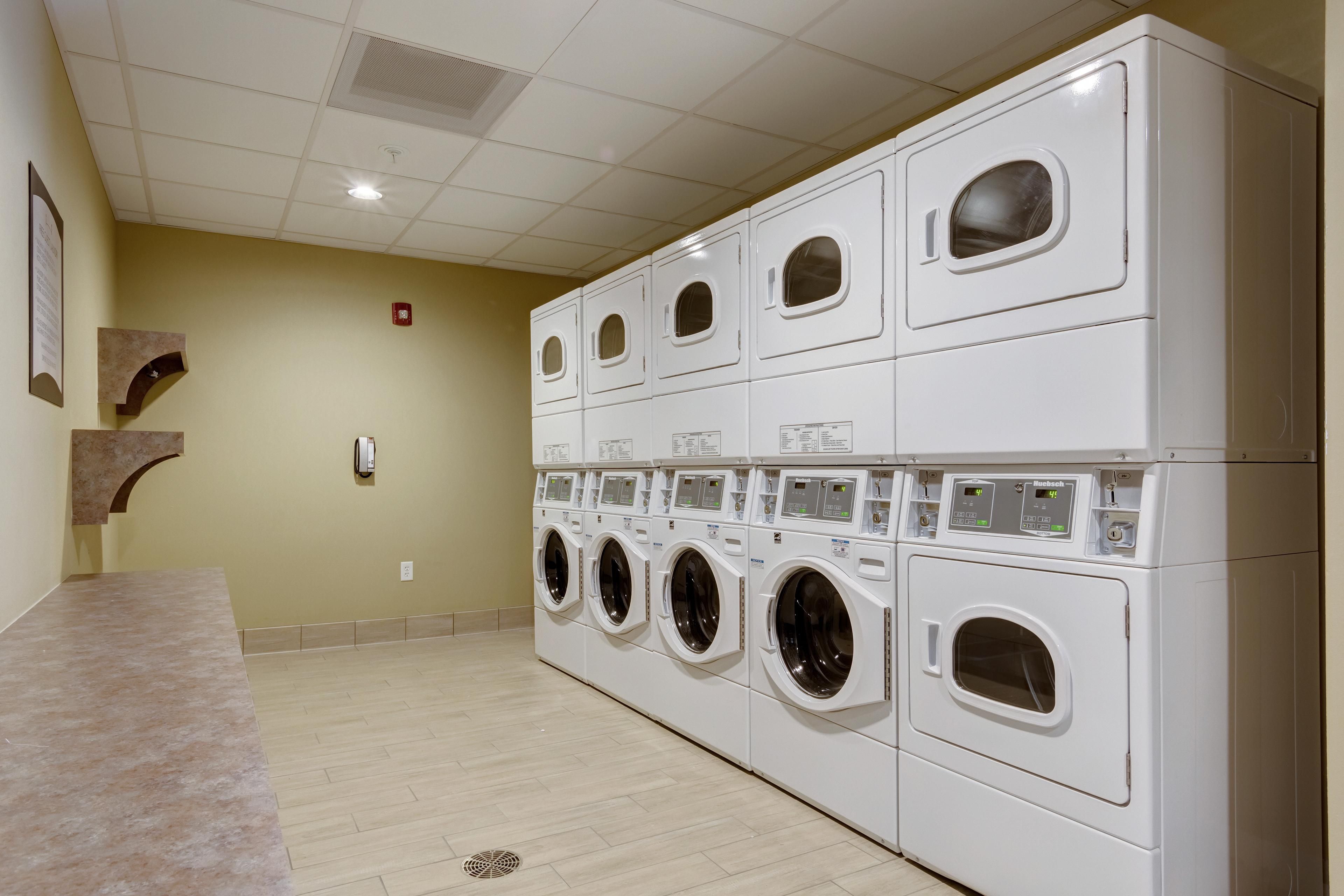Leave the roll of quarters at home and take advantage of our complimentary laundry facilities! 