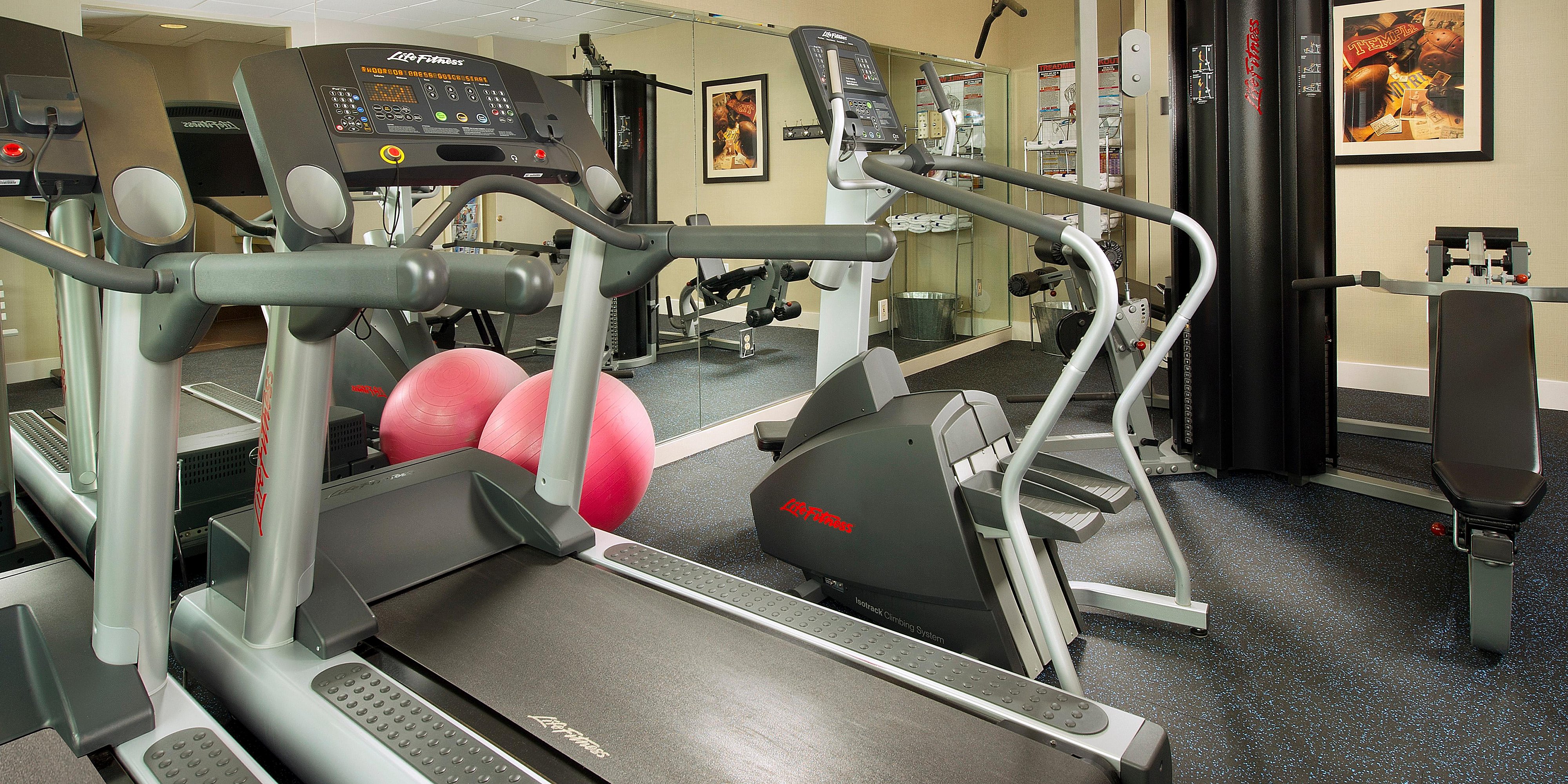fitness center has all the equipment for a great workout