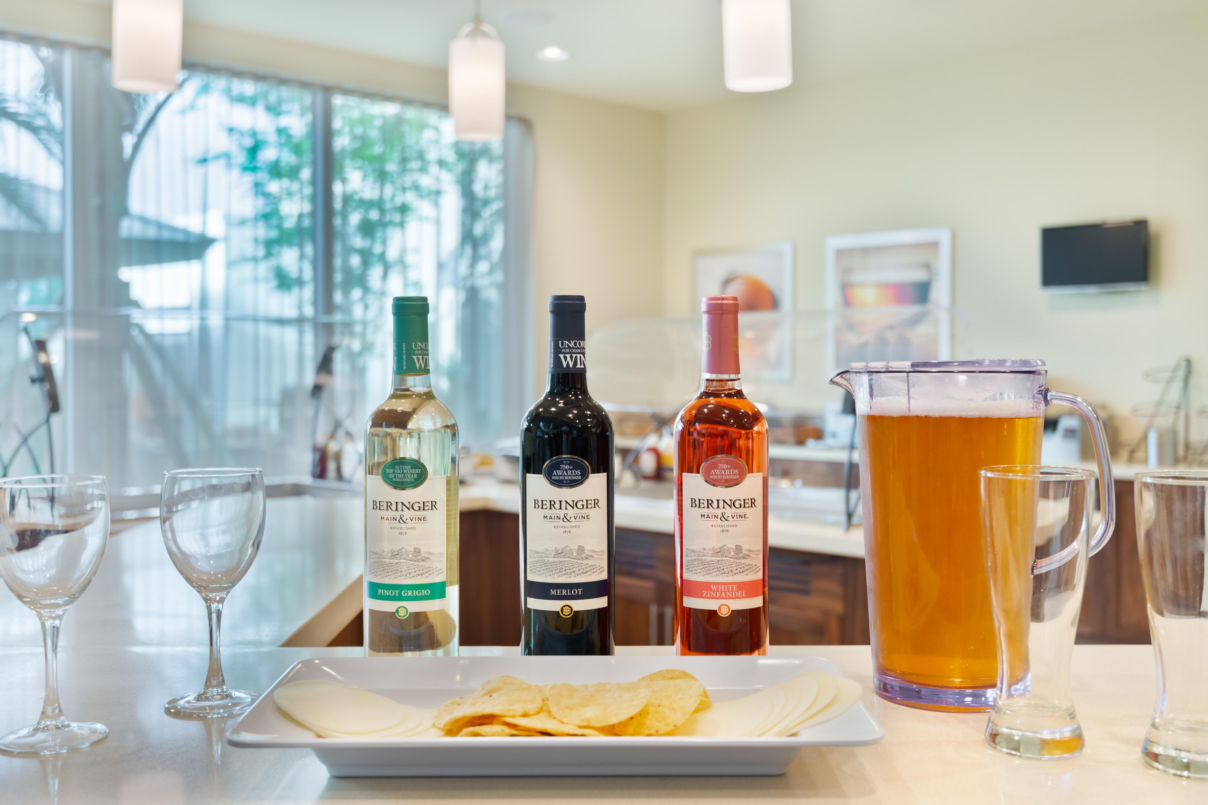 Enjoy complimentary light bites and happy hour. Monday- Wednesday 5:30-7pm. 