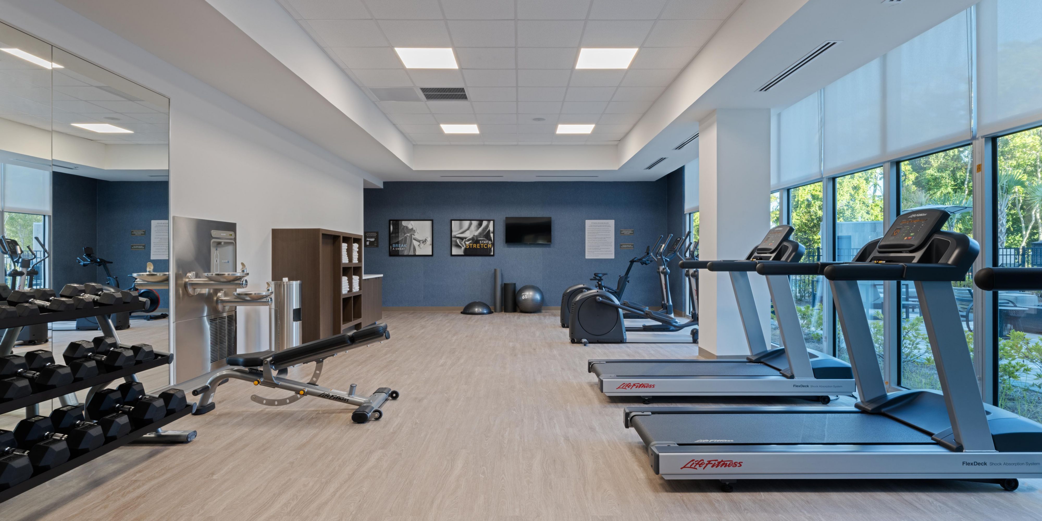 24 Hour Fitness Center with the latest equipment awaits your stay.