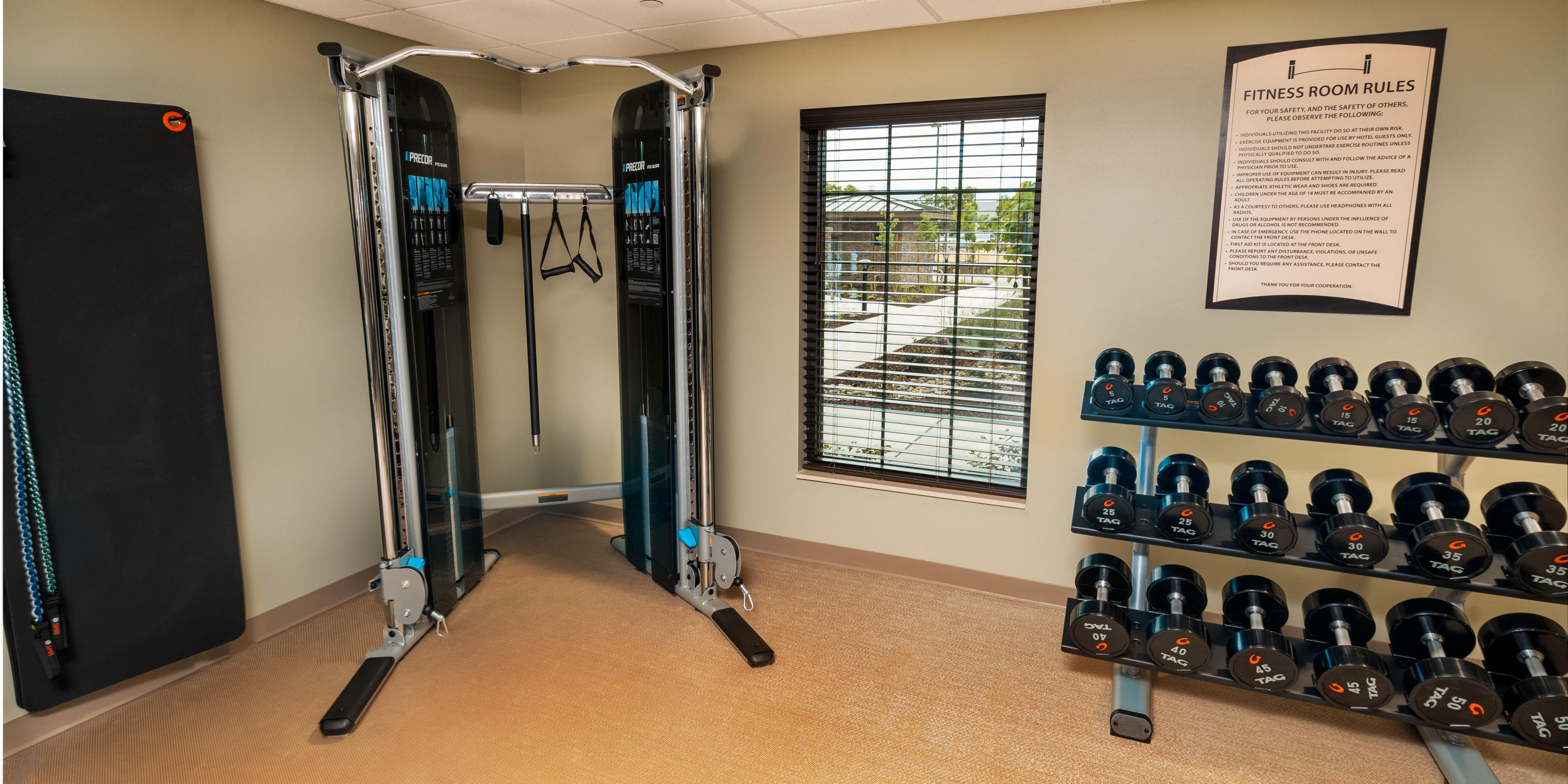 24/7 free fully-equipped fitness center at Staybridge Suites