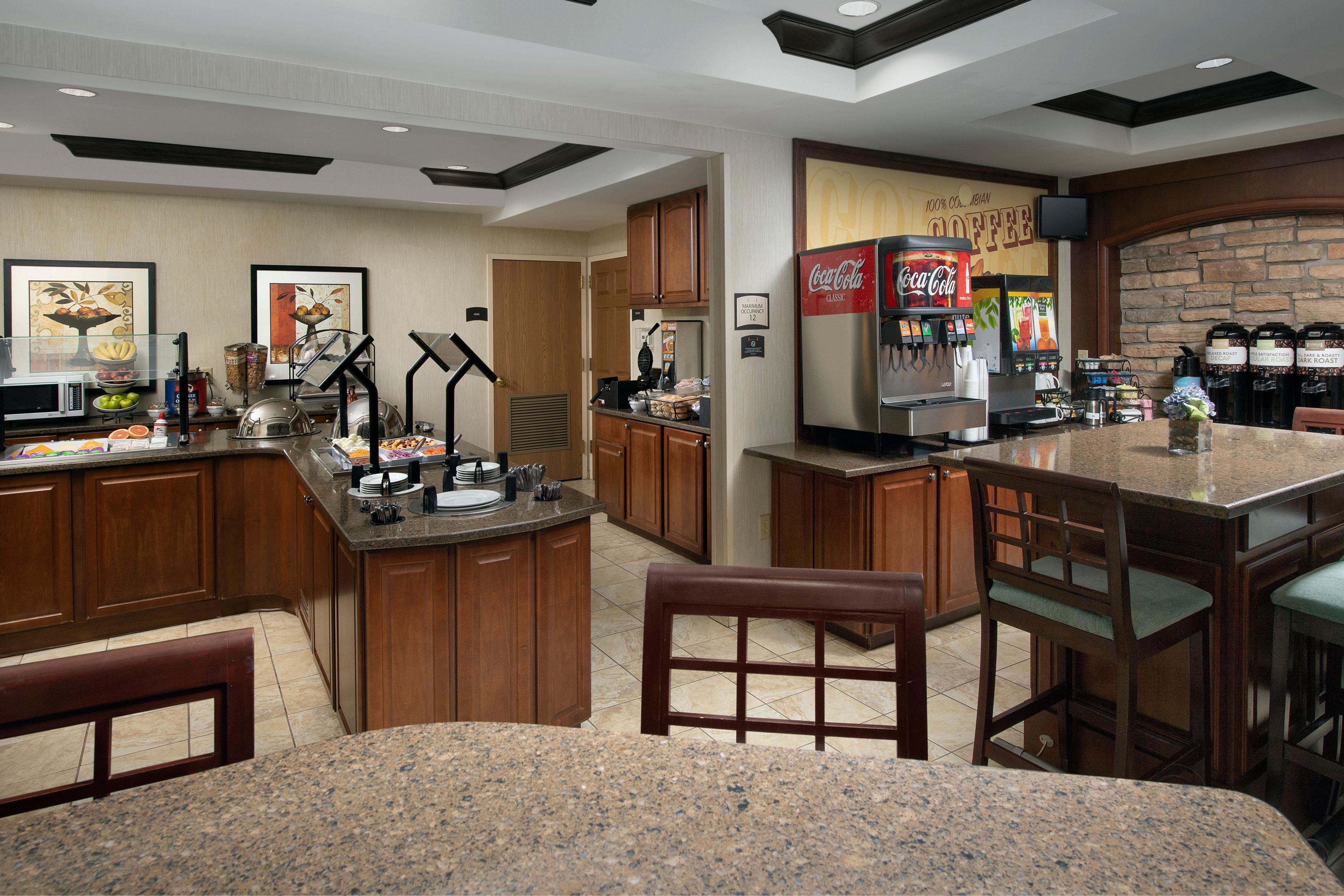 We have it all including hot items, fruit, assorted cold items, and we have all day coffee & tea station