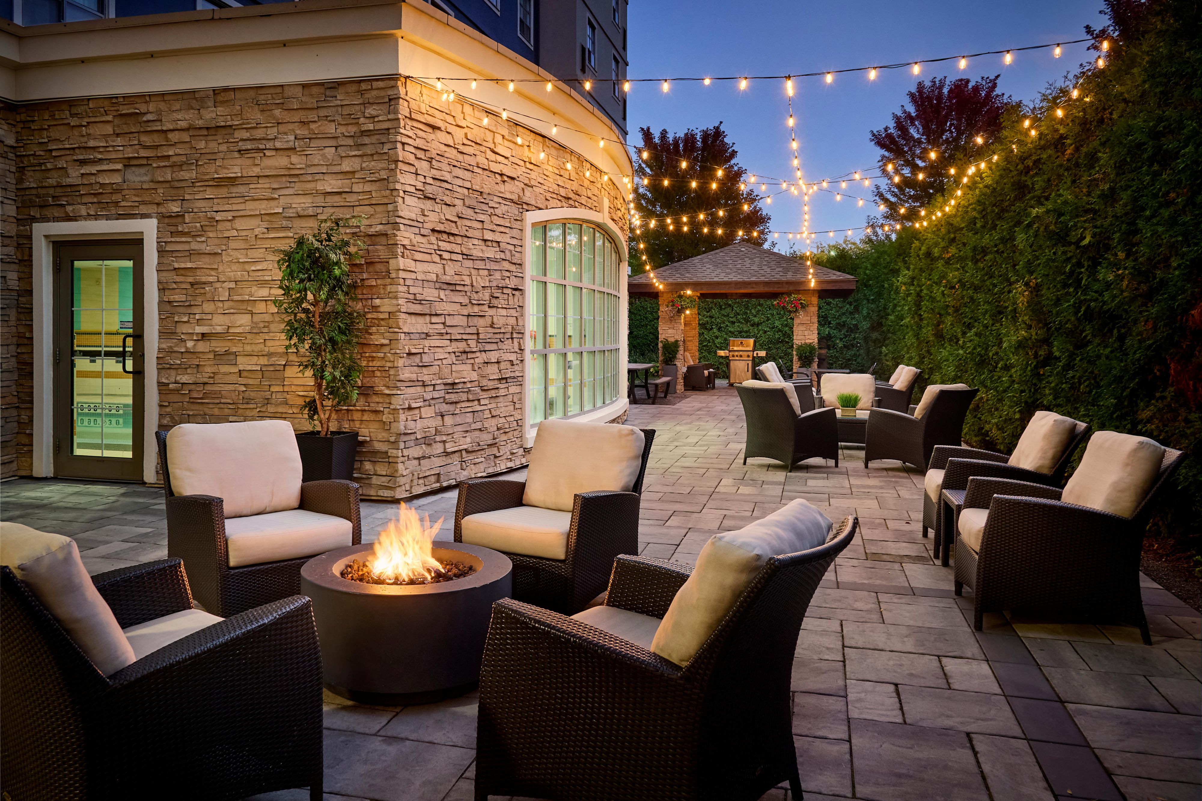 This summer enjoy our backyard and patio with a BBQ pavilion. Relax, unwind and purchase an alcoholic beverage for the patio.  Call us any time for more information. 
