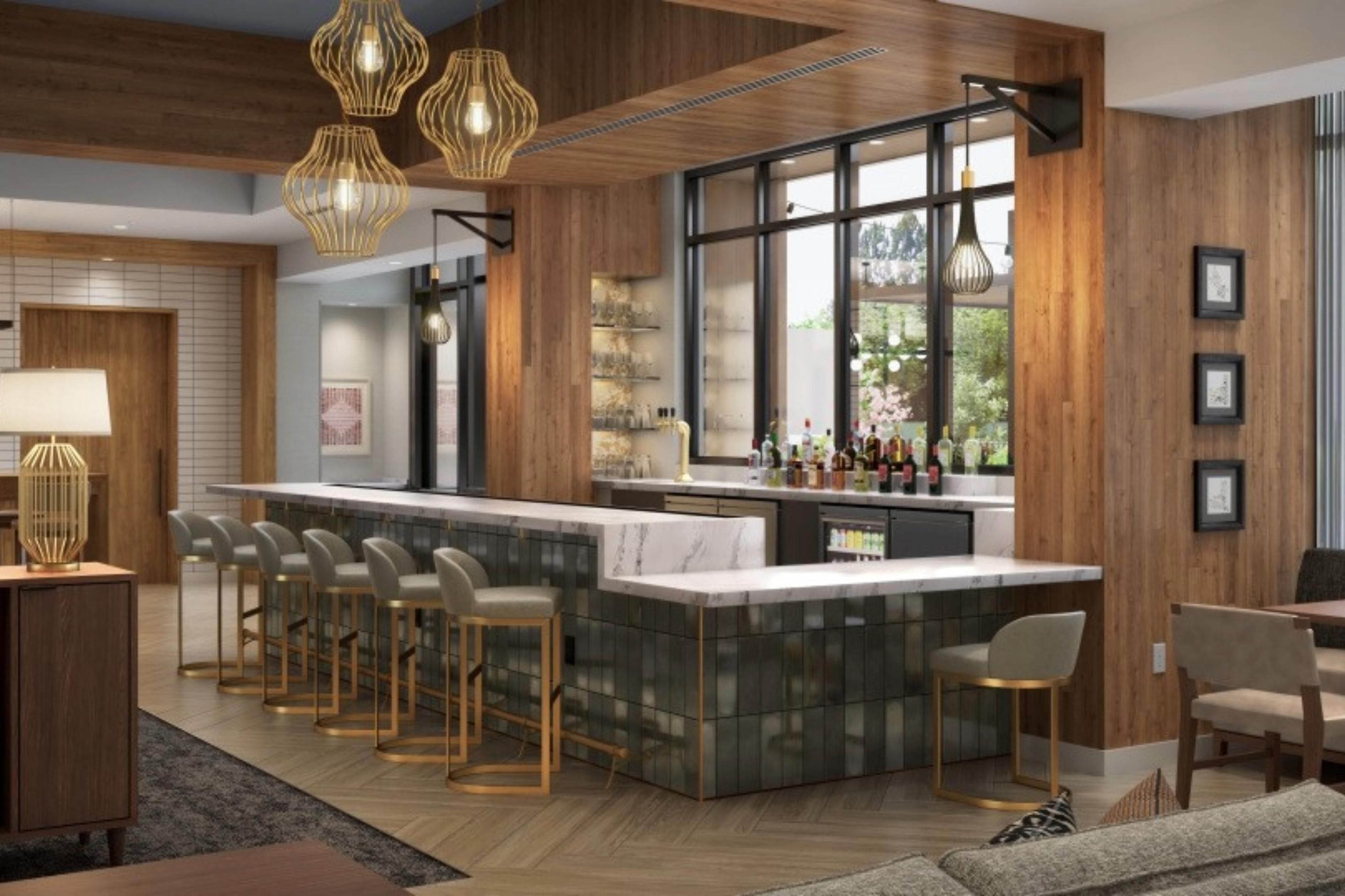 Cozy meets contemporary at our lobby bar, where you can unwind with craft cocktails, local brews, and shareable snacks. Perfect for relaxing or meeting fellow travelers. Join us Monday-Saturday from 5:00 PM - 10:00 PM. Happy Hour is 5:30 PM - 6:30 PM. Ask about our Featured Cocktail to start your night!