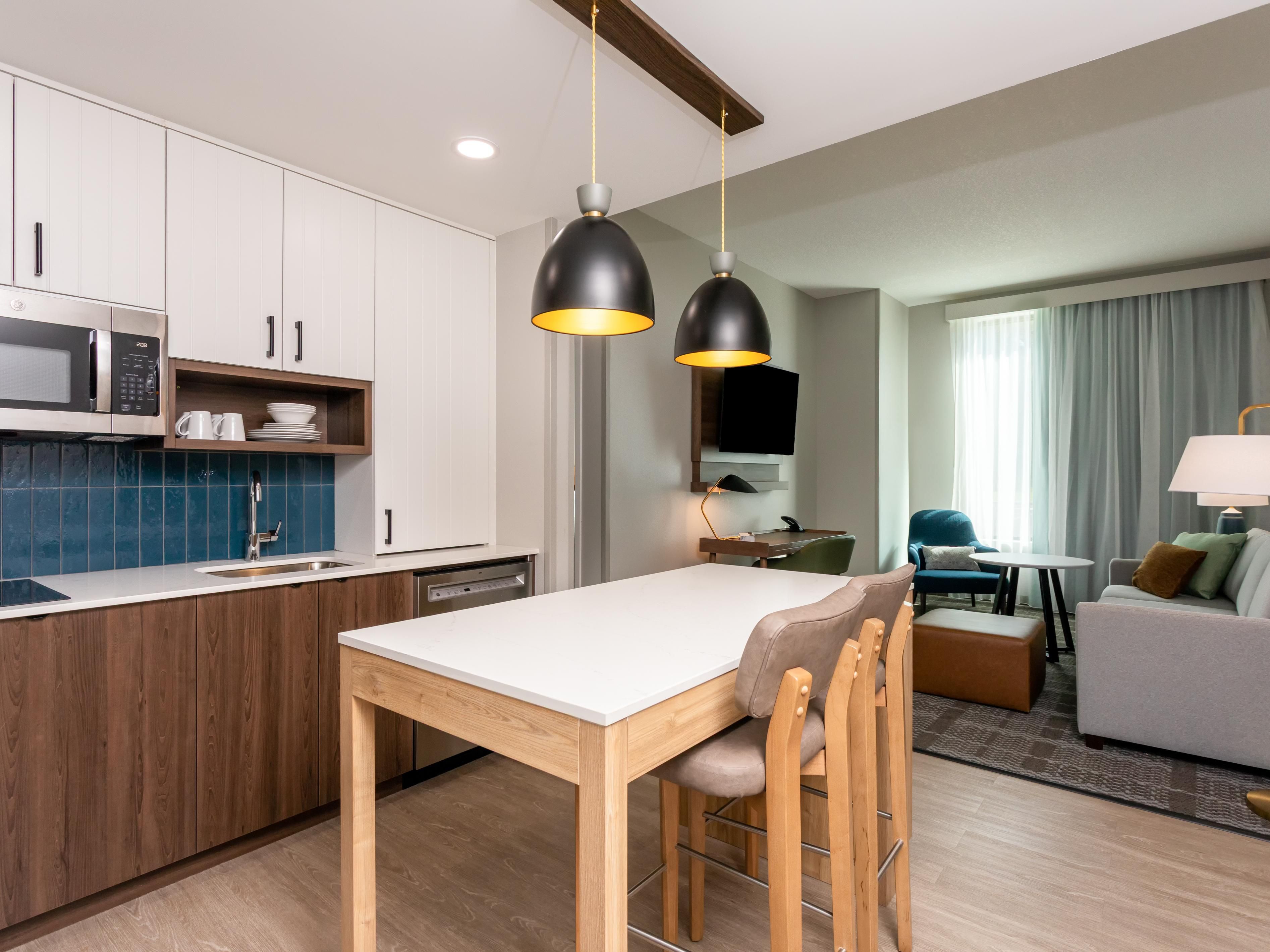 Bedroom suite with full kitchen