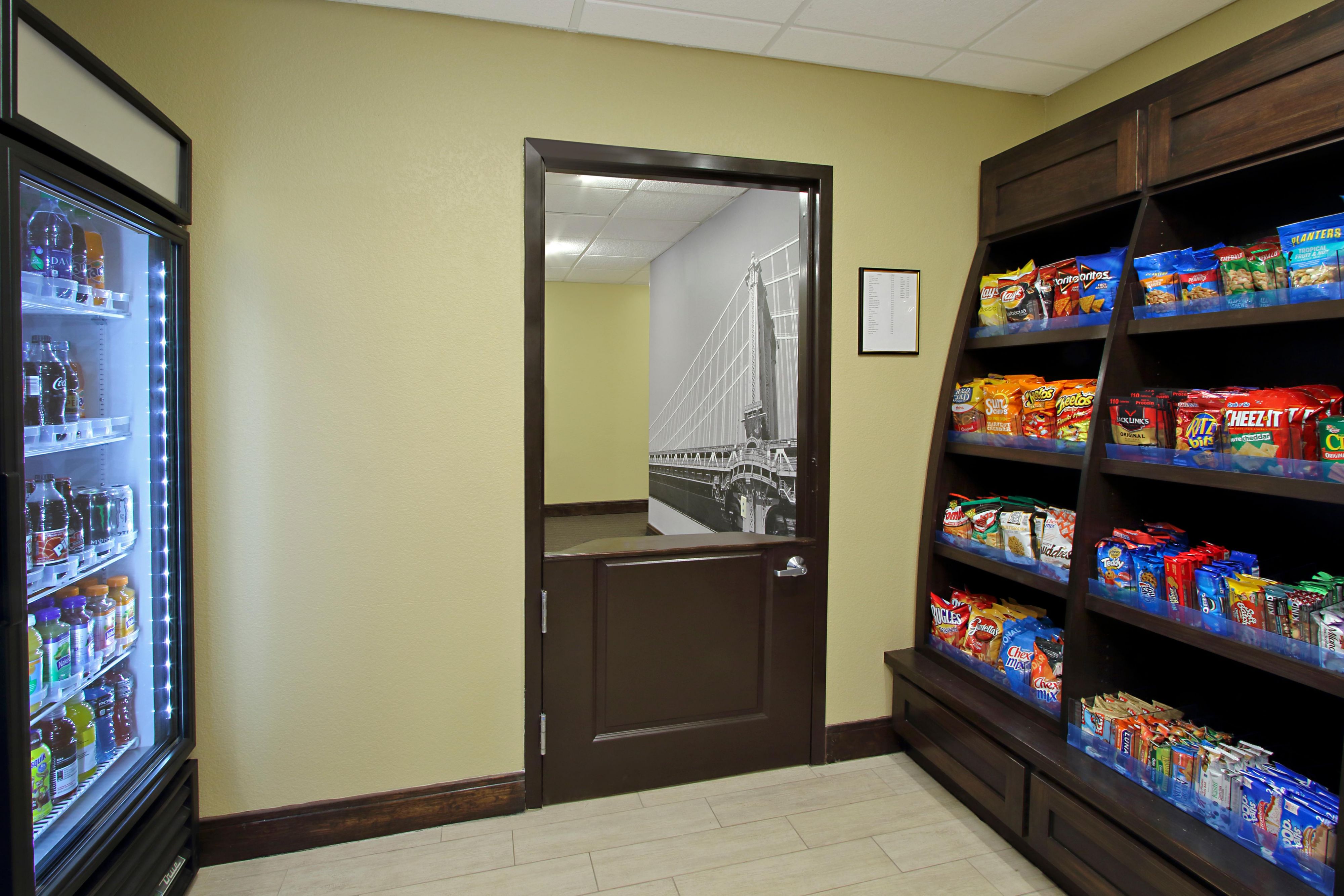 The Pantry is our 24/7 convenience store with snacks, beverages, easy-to-prepare meals, toiletries and anything else you may have forgotten to pack.