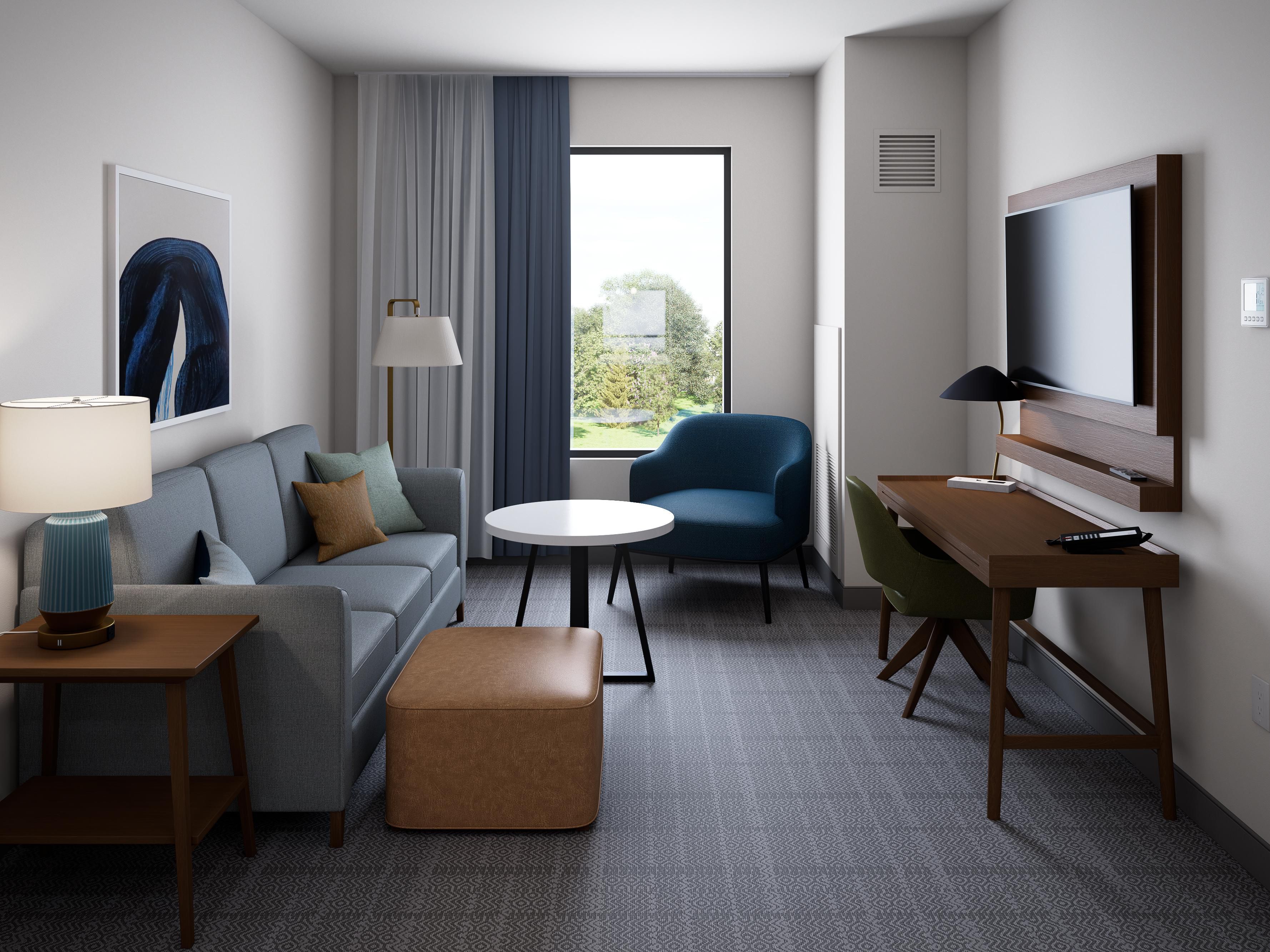 2 Queen One Bedroom Suite living area